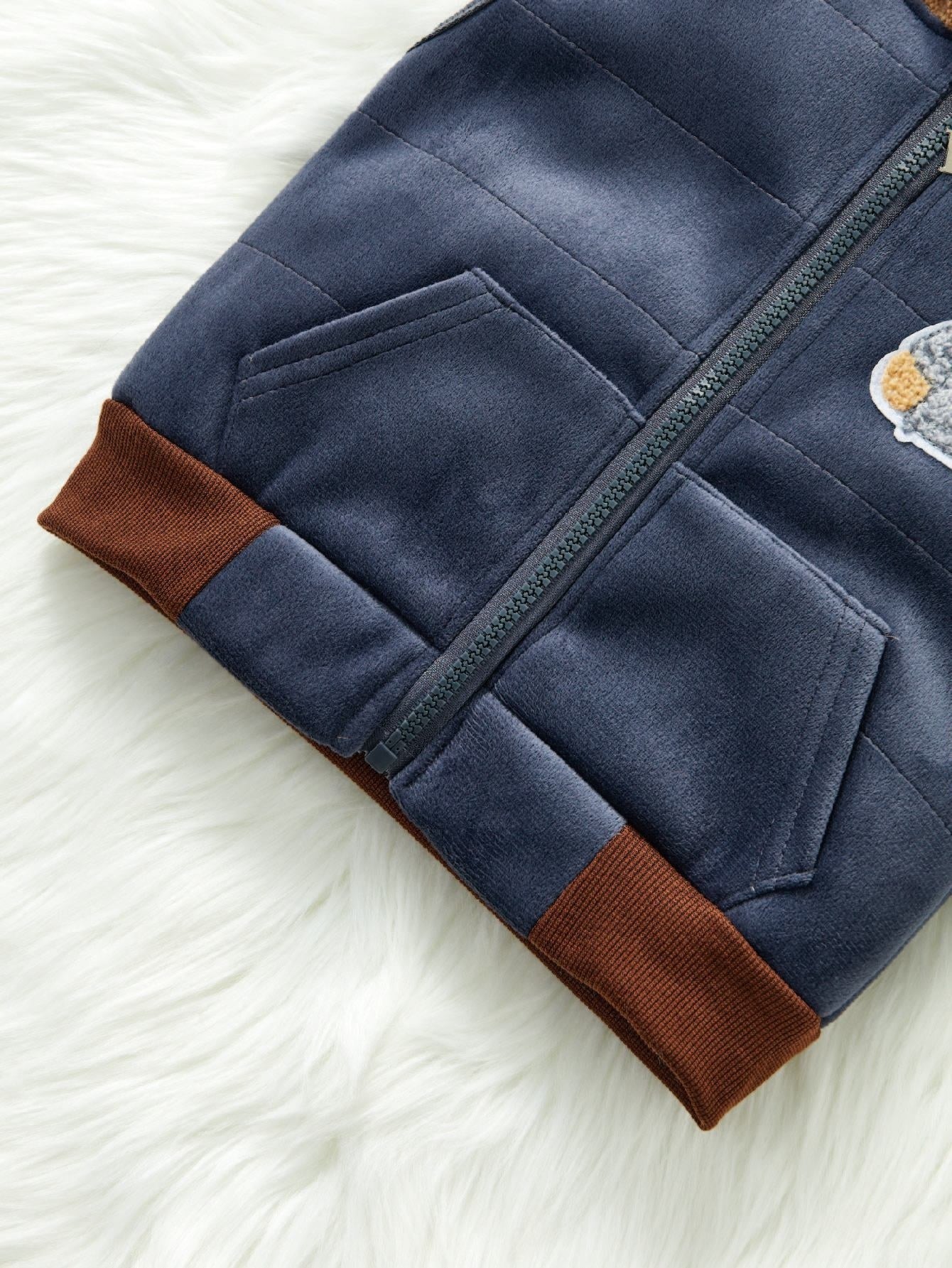 🐻 HIBOBI 3-Piece Toddler Boy's Fleece Sweater Set: Bear Embroidered Padded Hoodie, Long Sleeve Shirt & Pants (Cozy Fall/Winter Outfit)