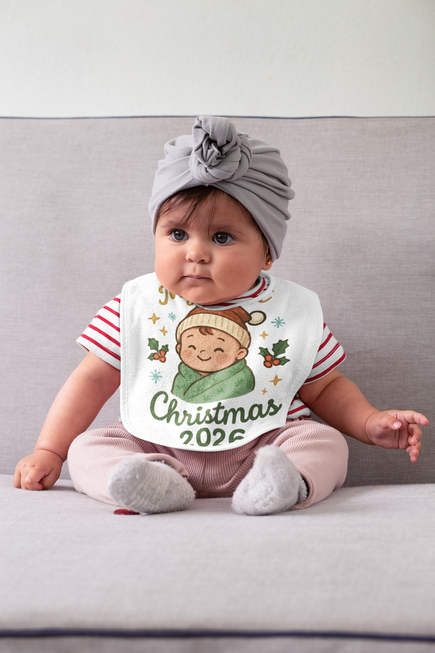 Baby Bodysuit — "My First Christmas 2026" Cute Holiday Infant Onesie