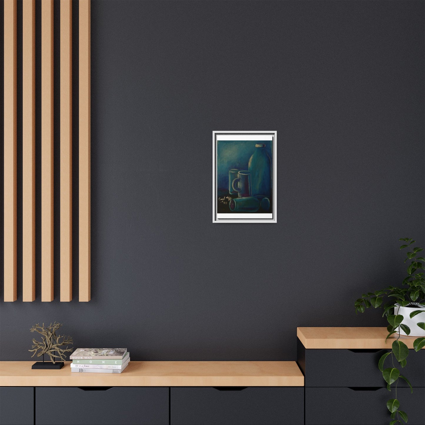 Canvas Wall Art Bottle and Glass