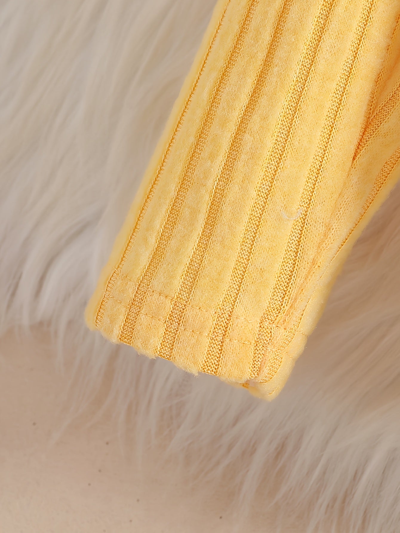 Warm & Versatile Baby Girl's Pit Stripe Long-Sleeved Top and Pants Set