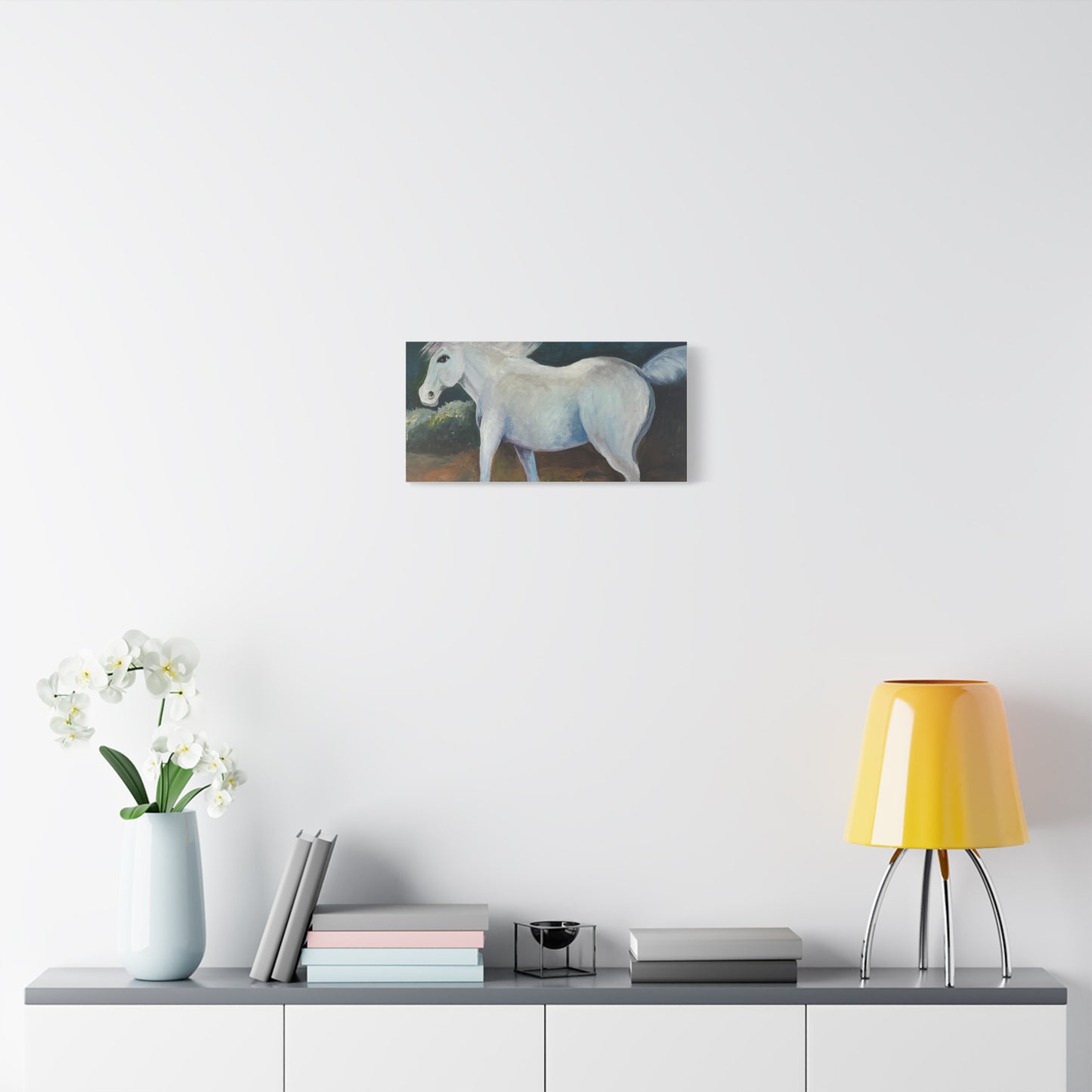 Canvas Art Print - White Horse