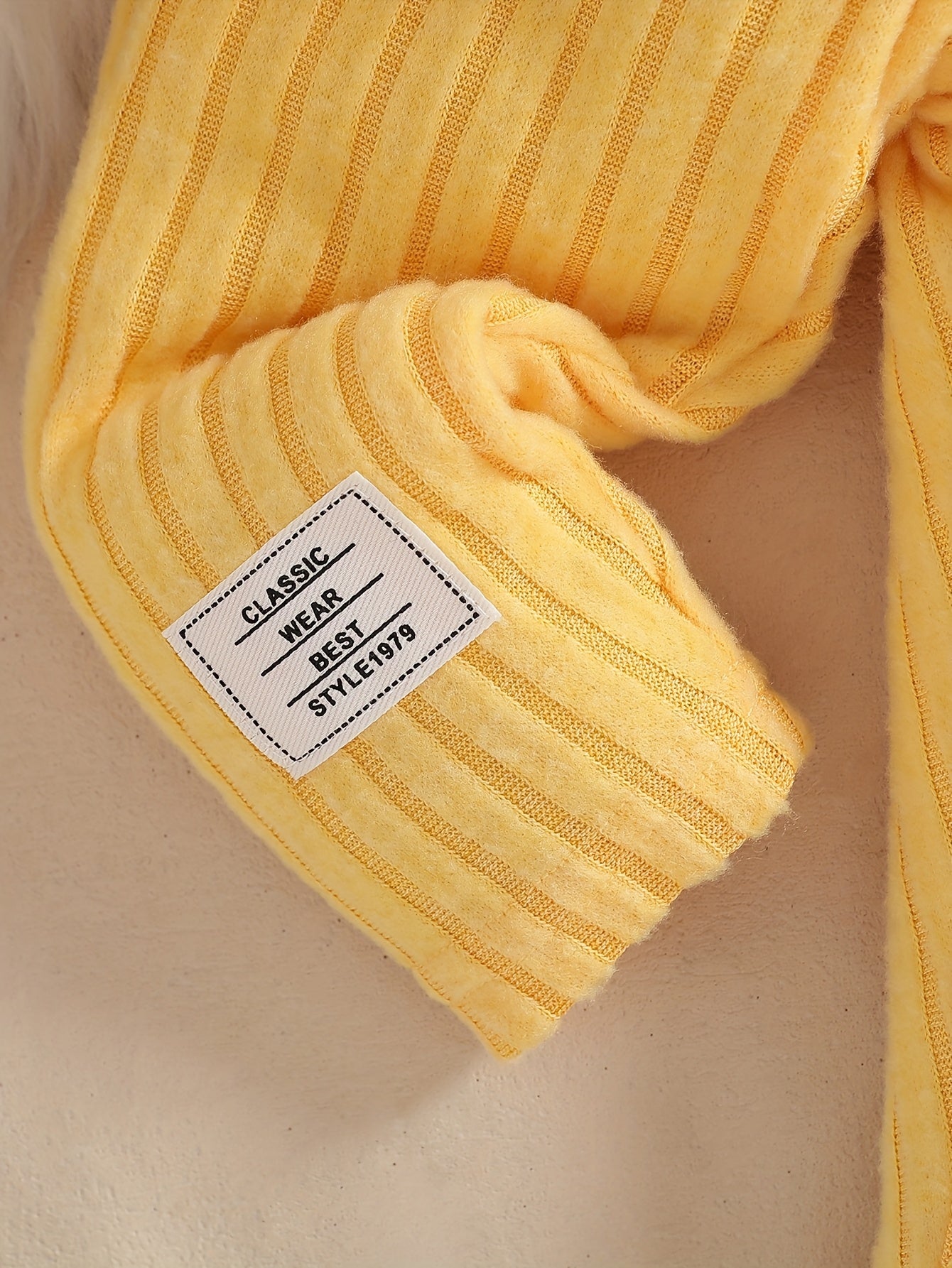 Warm & Versatile Baby Girl's Pit Stripe Long-Sleeved Top and Pants Set