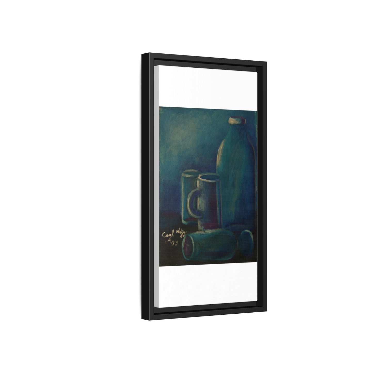 Canvas Wall Art Bottle and Glass