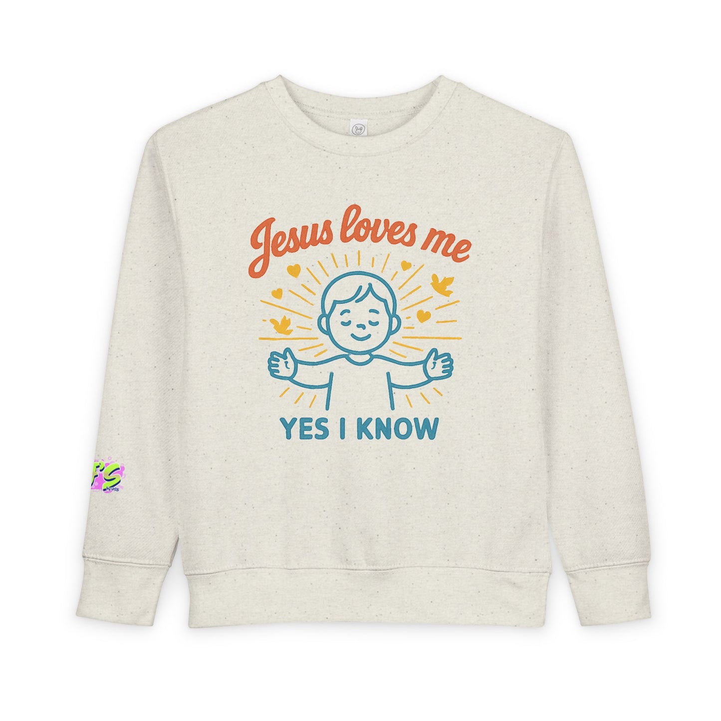 Toddler Sweatshirt - Jesus Loves Me, Cute Kids' Crewneck, Faith-Inspired Apparel, Perfect for Church and Gifts