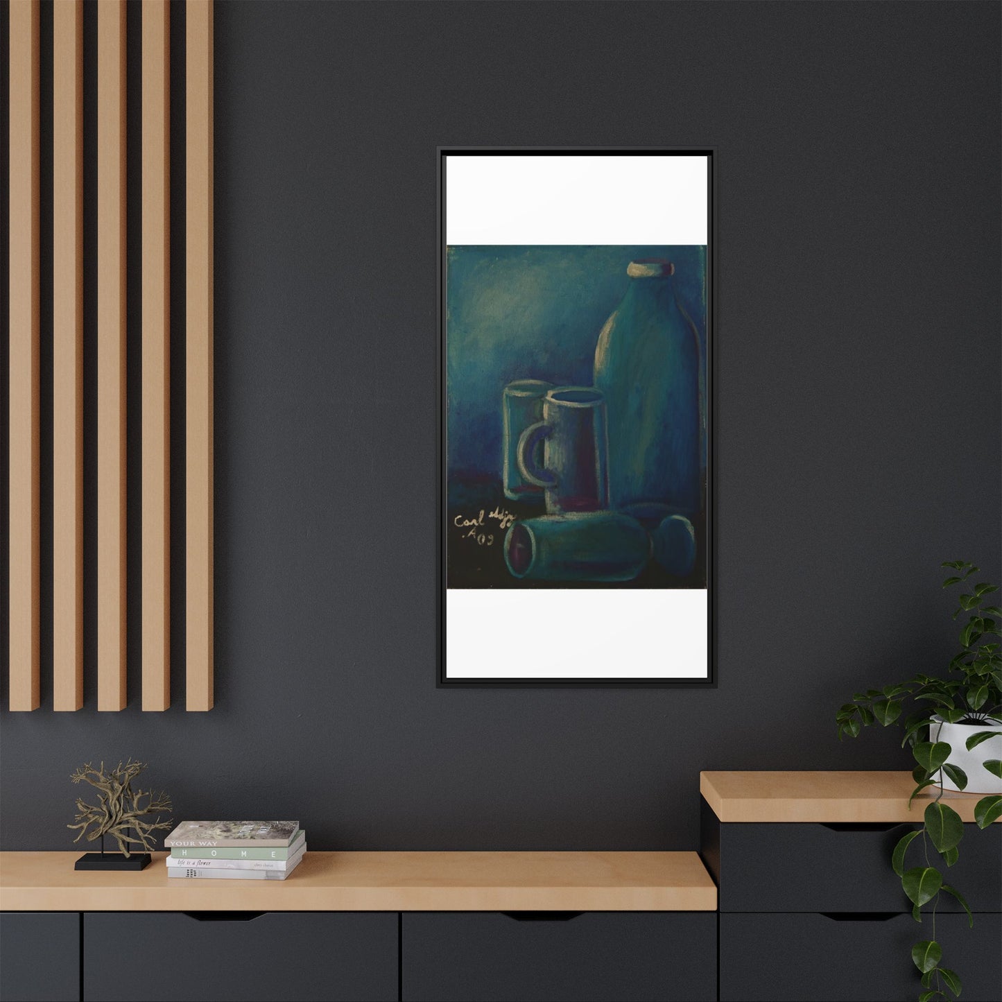 Canvas Wall Art Bottle and Glass