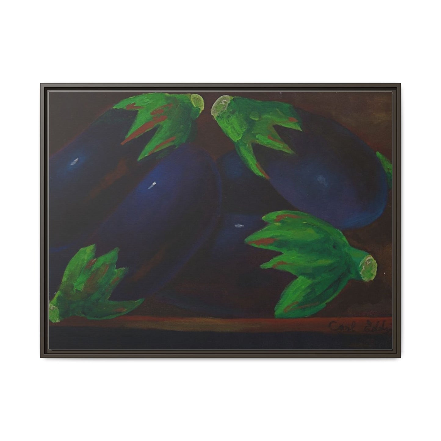 Canvas Wall Art - Tropical Eggplant Design
