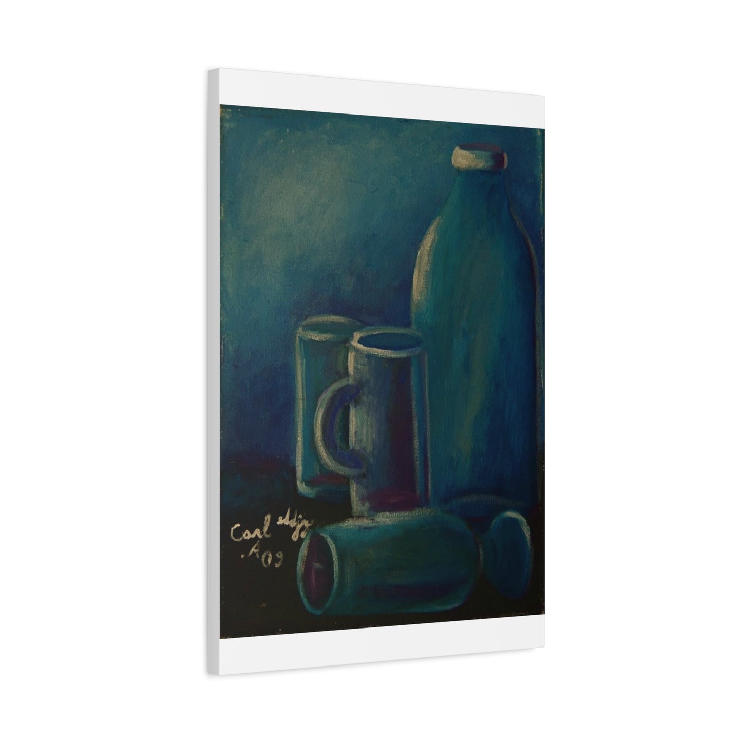 Canvas Art - Glass and Bottle Design