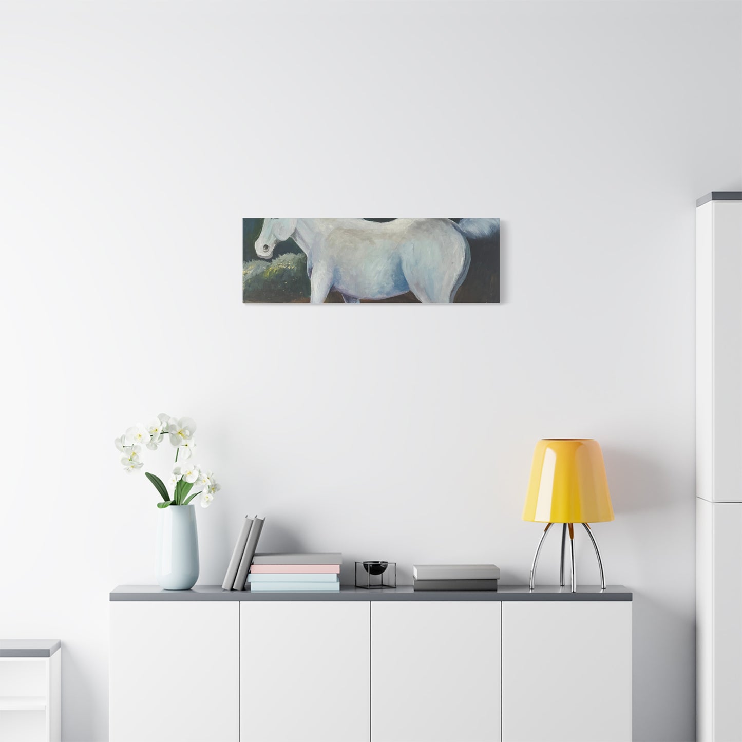Canvas Art Print - White Horse