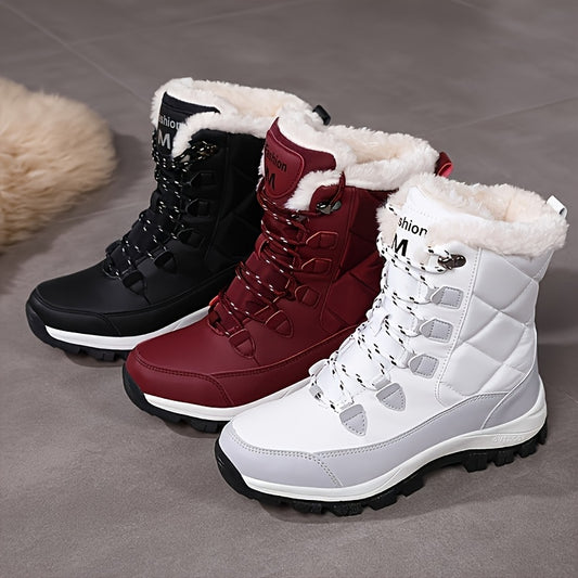 Women's Non-Slip Mid-Calf Winter Boots for Cold Weather