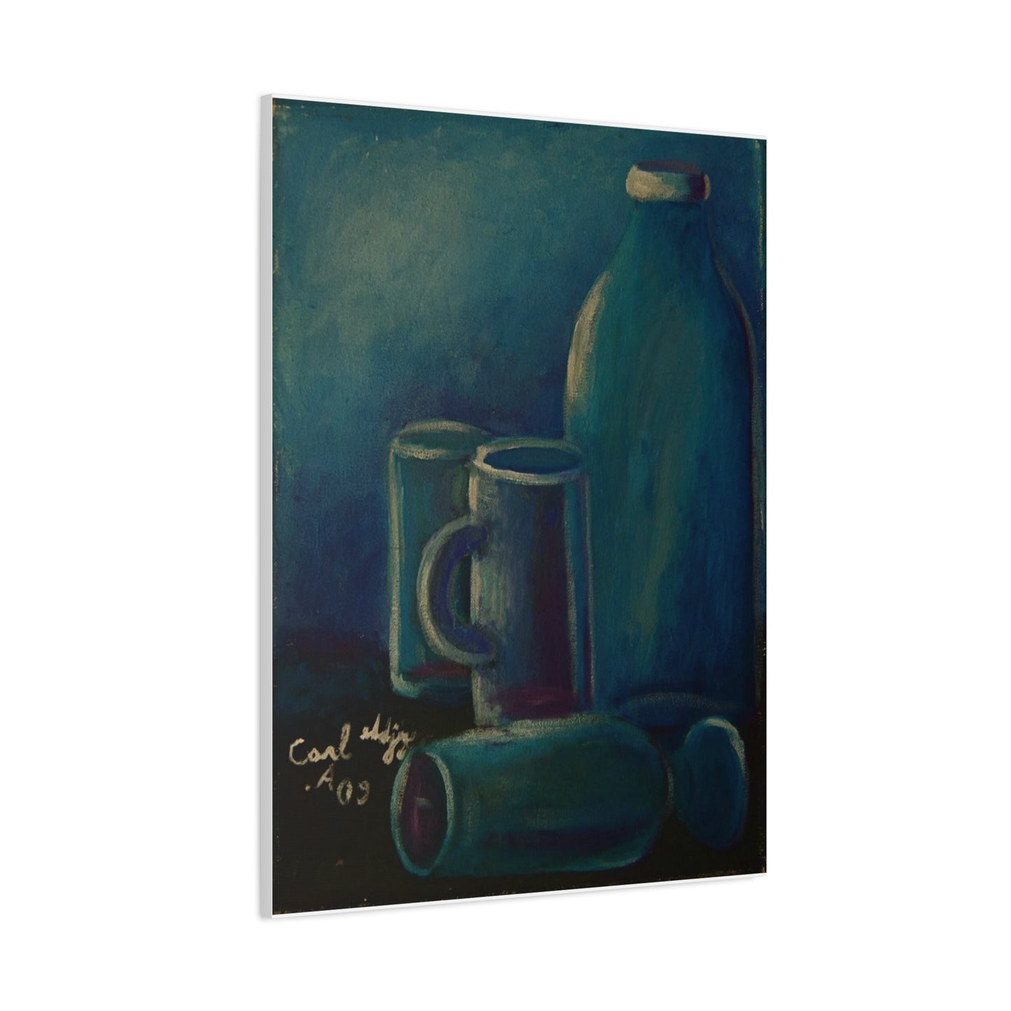 Canvas Art - Glass and Bottle Design