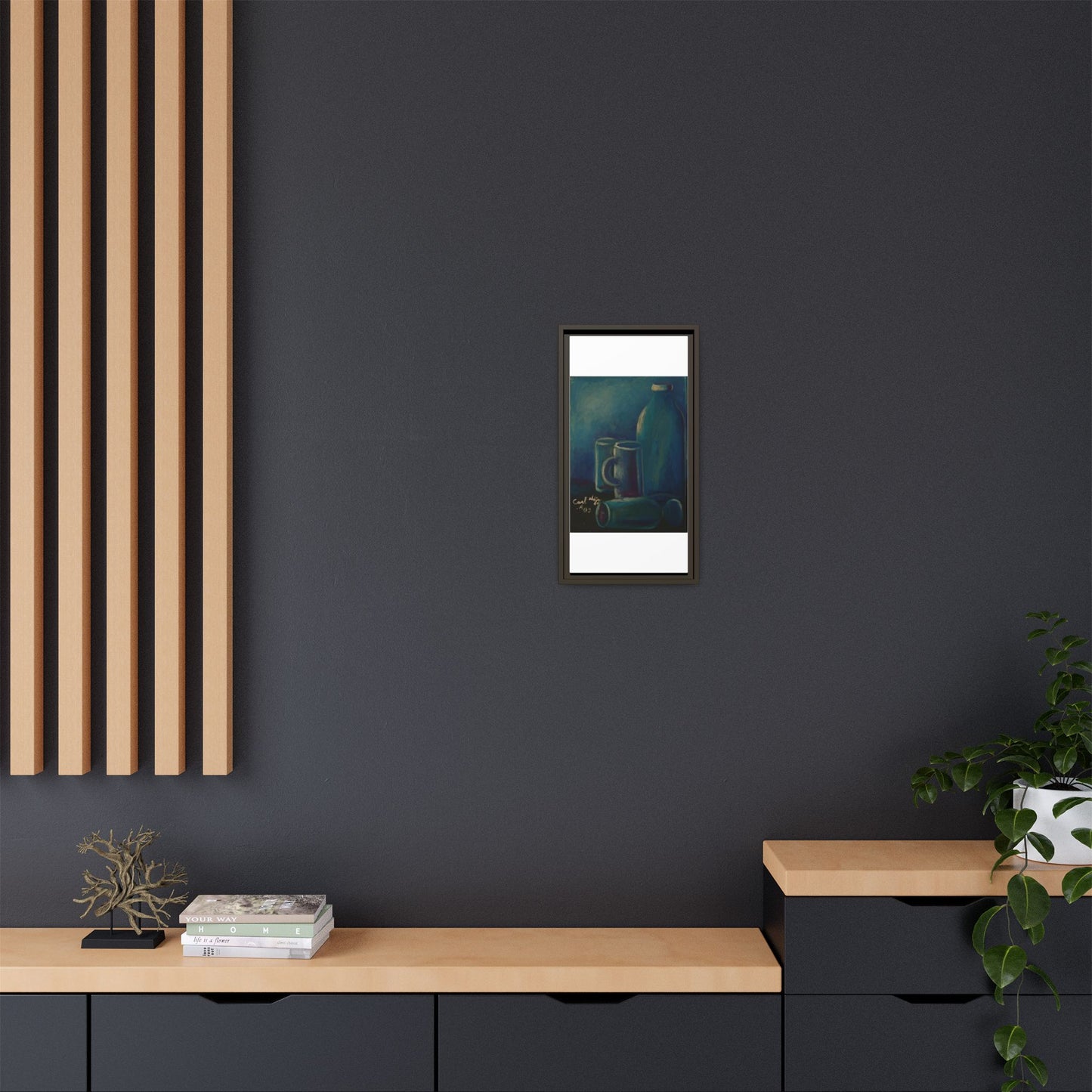 Canvas Wall Art Bottle and Glass