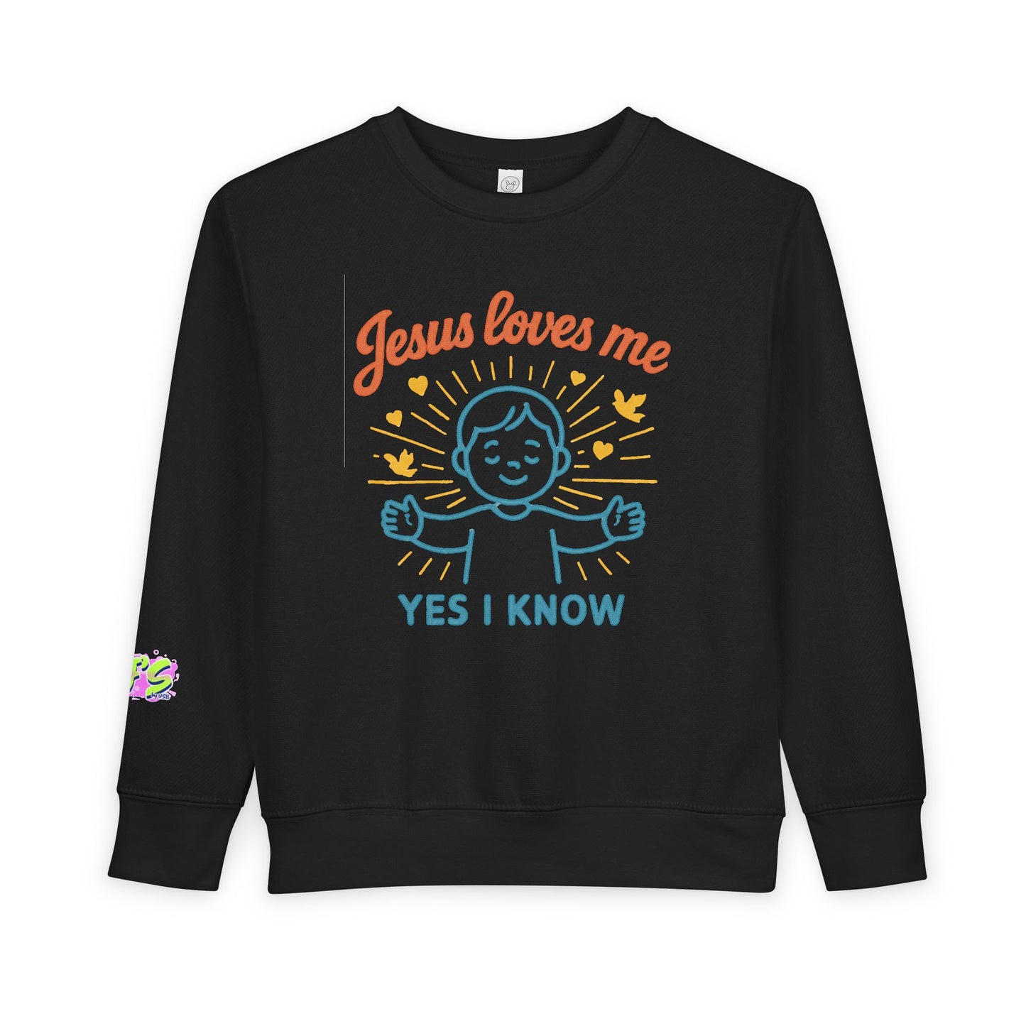 Toddler Sweatshirt - Jesus Loves Me, Cute Kids' Crewneck, Faith-Inspired Apparel, Perfect for Church and Gifts