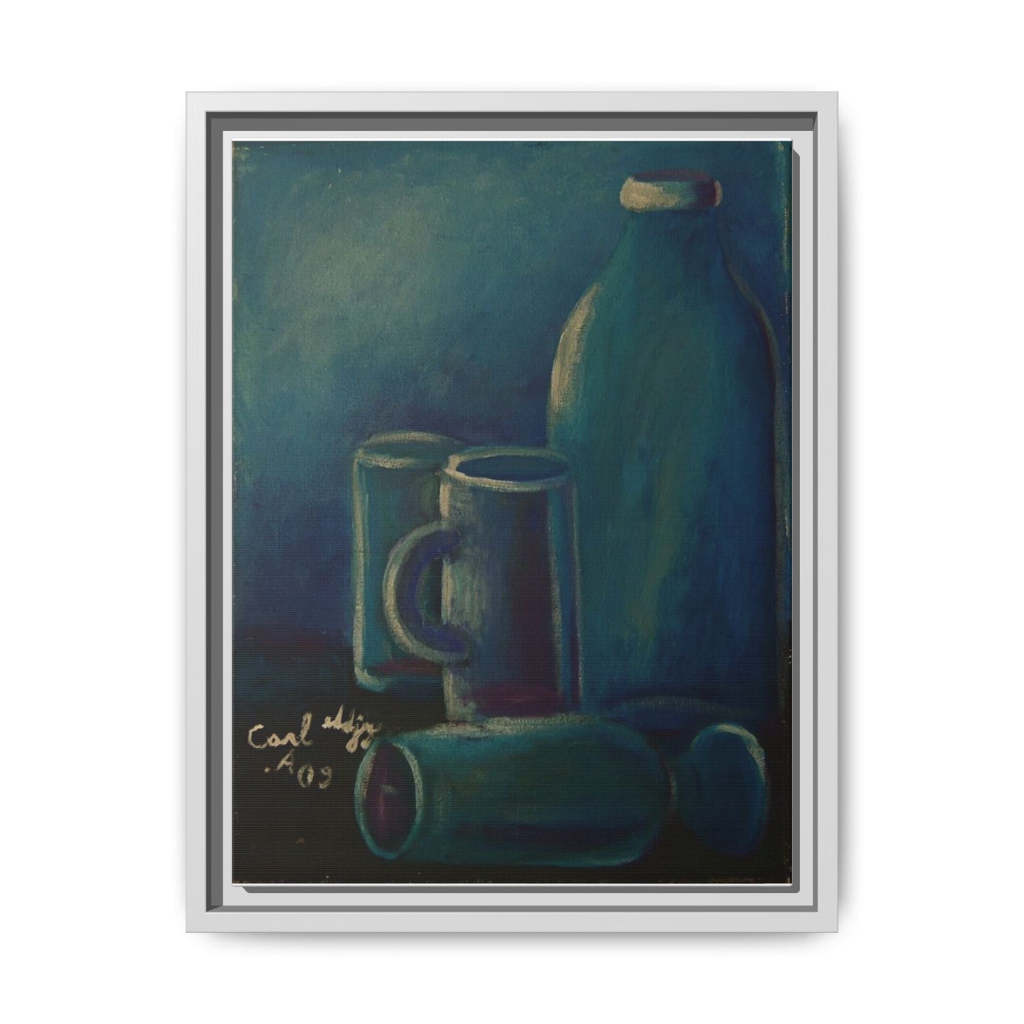 Canvas Wall Art Bottle and Glass