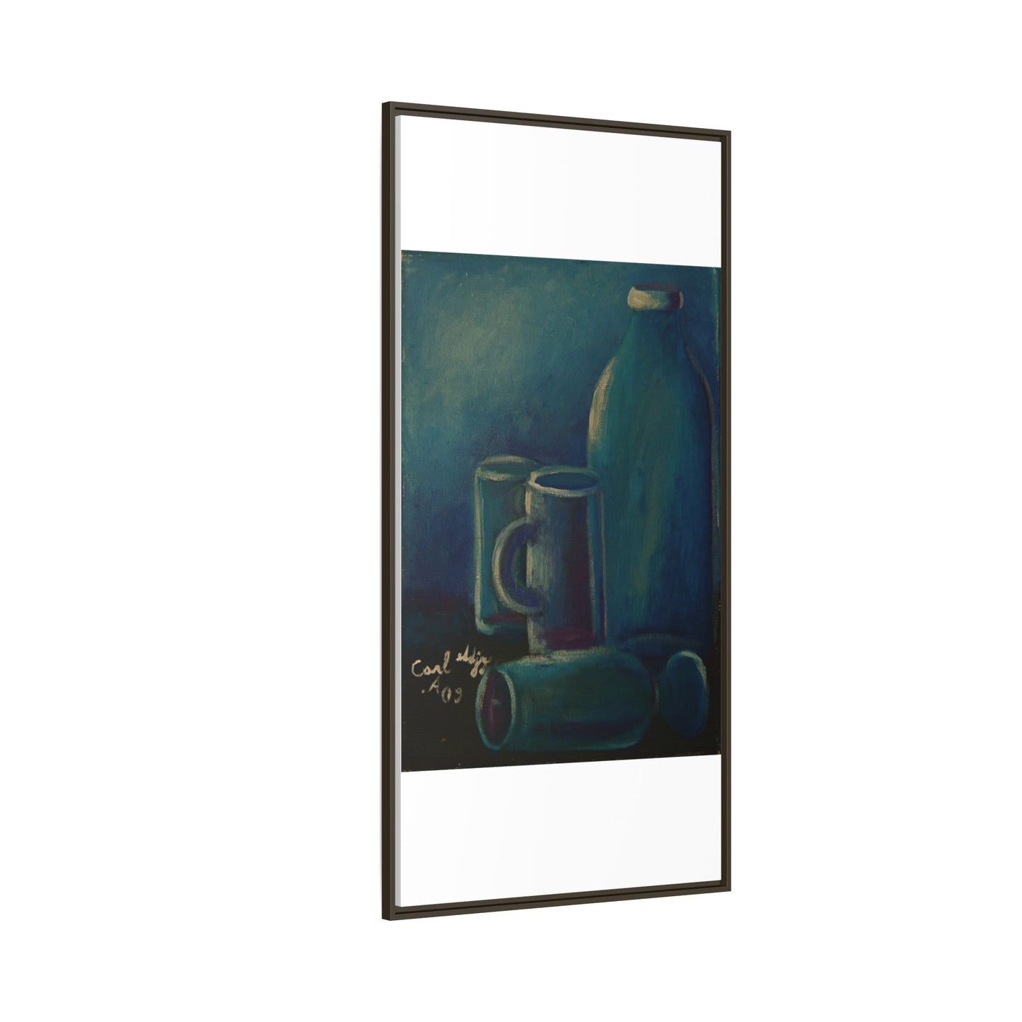 Canvas Wall Art Bottle and Glass