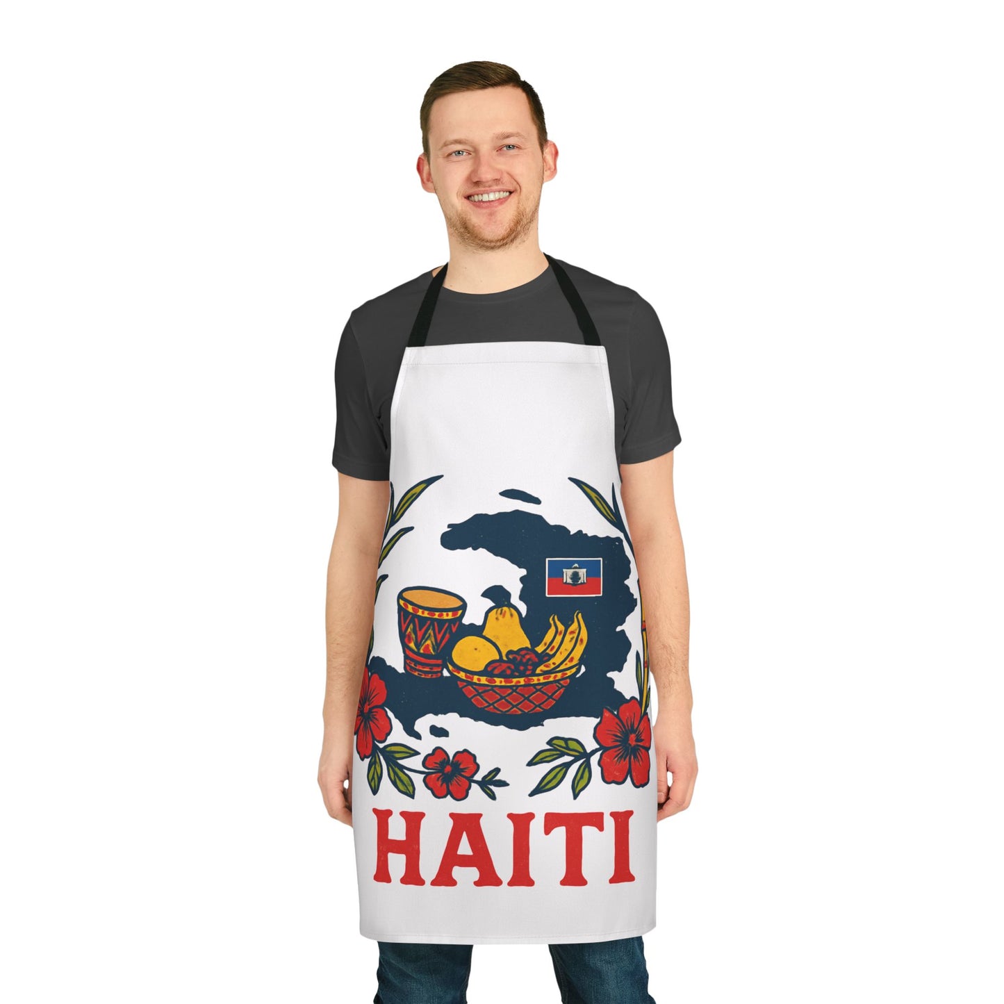 Apron, Haiti 5-Color Straps Kitchen Cooking Cover Gift Idea