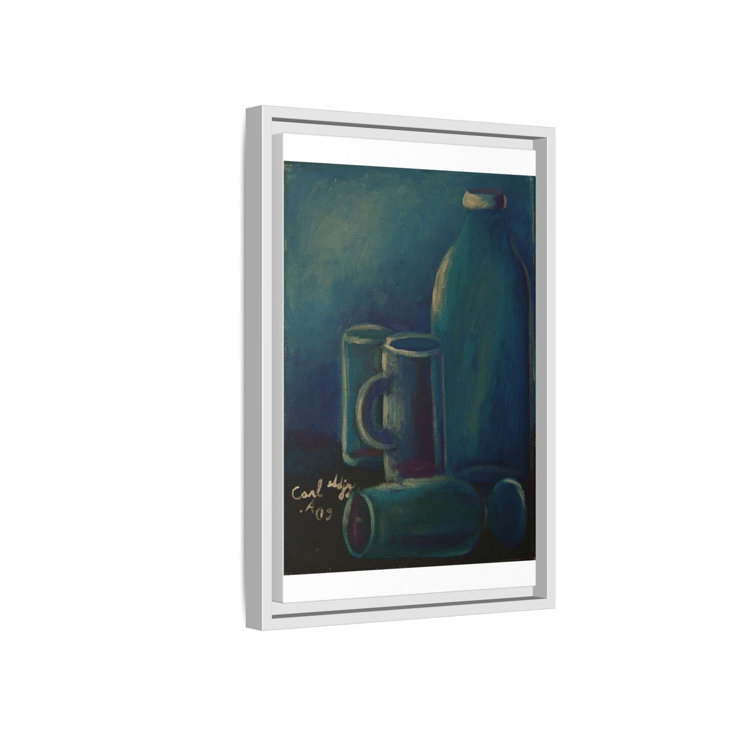 Canvas Wall Art Bottle and Glass