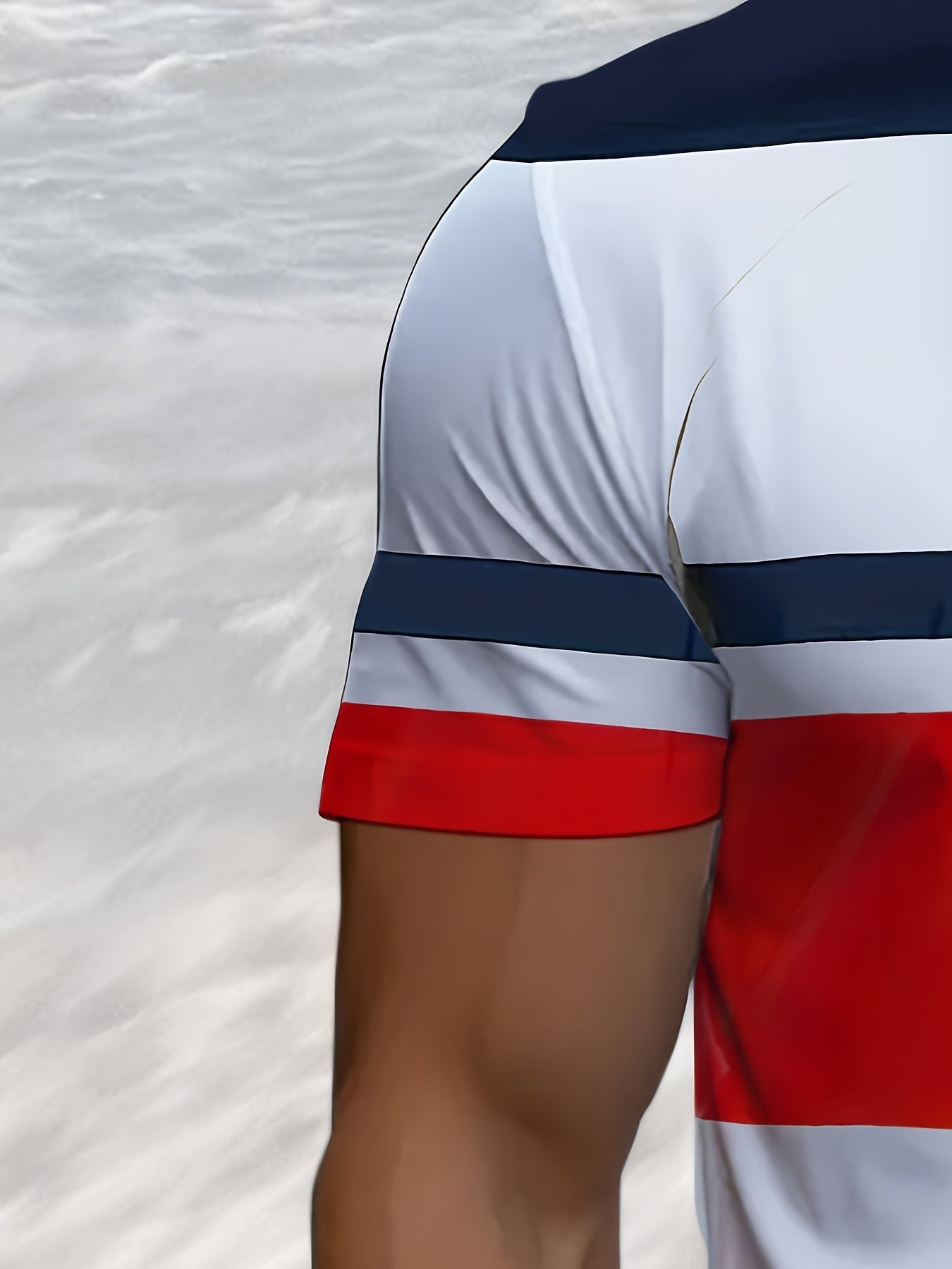 Set of 3 Men'S Stylish Striped Combination T-Shirts