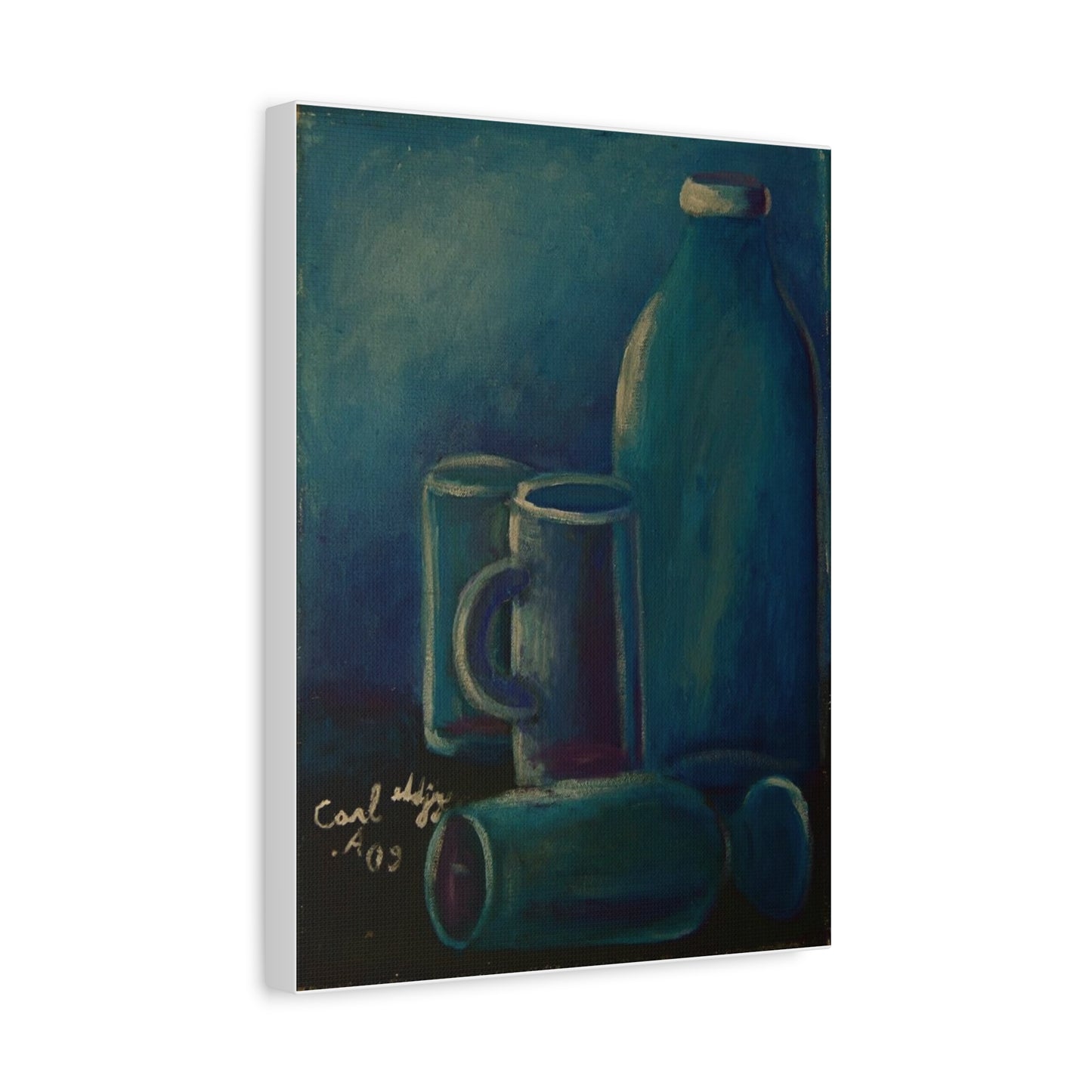 Canvas Art - Glass and Bottle Design