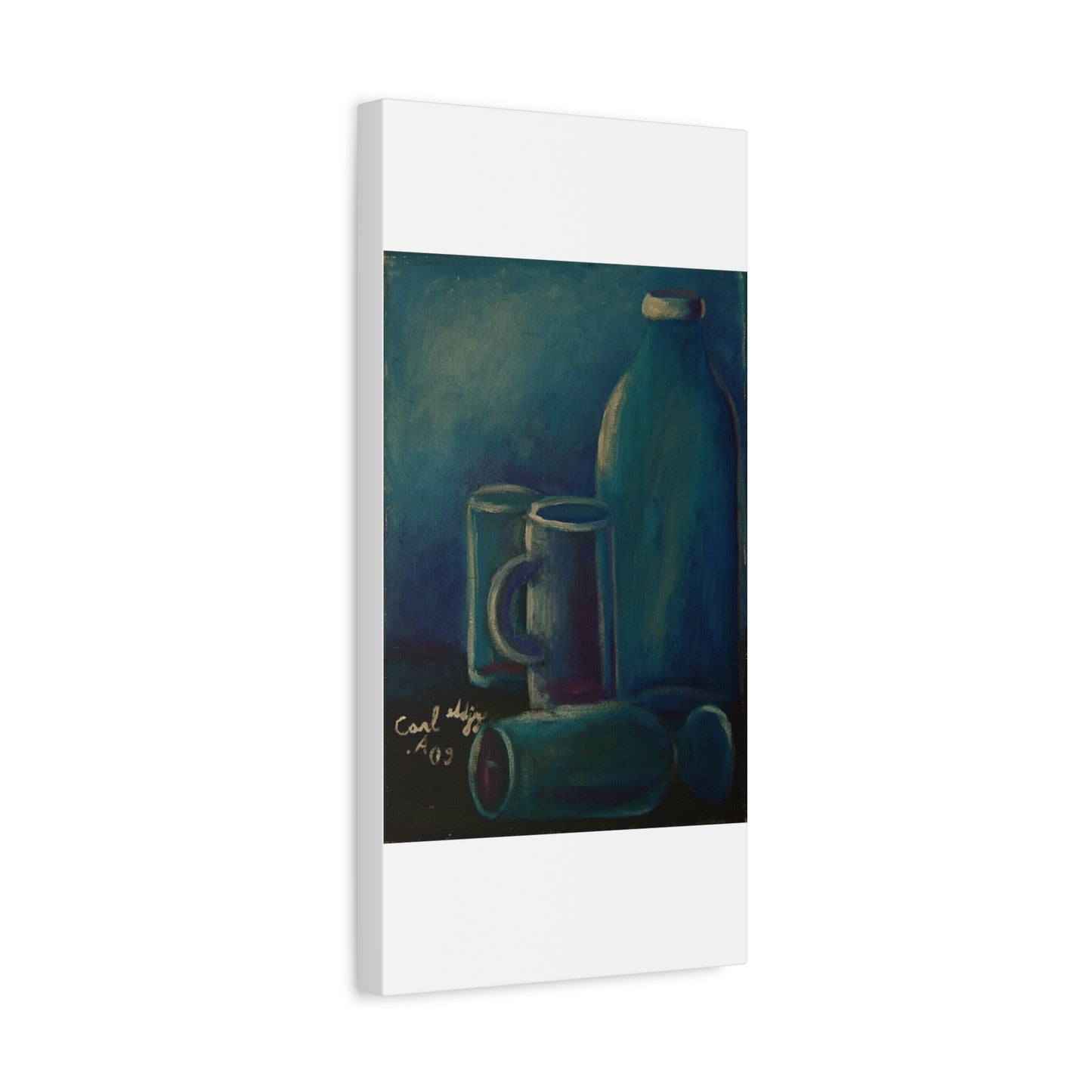 Canvas Art - Glass and Bottle Design