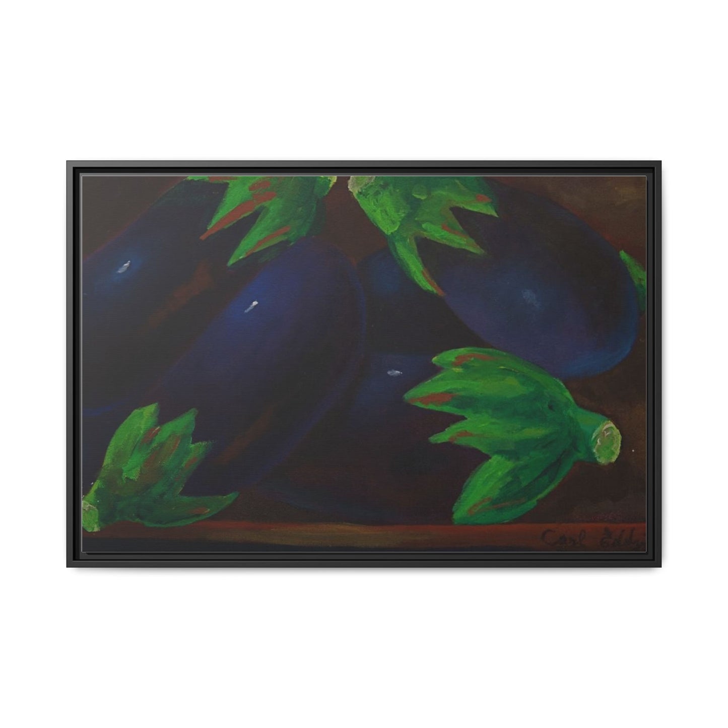Canvas Wall Art - Tropical Eggplant Design
