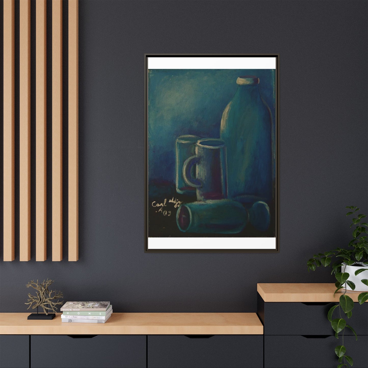 Canvas Wall Art Bottle and Glass