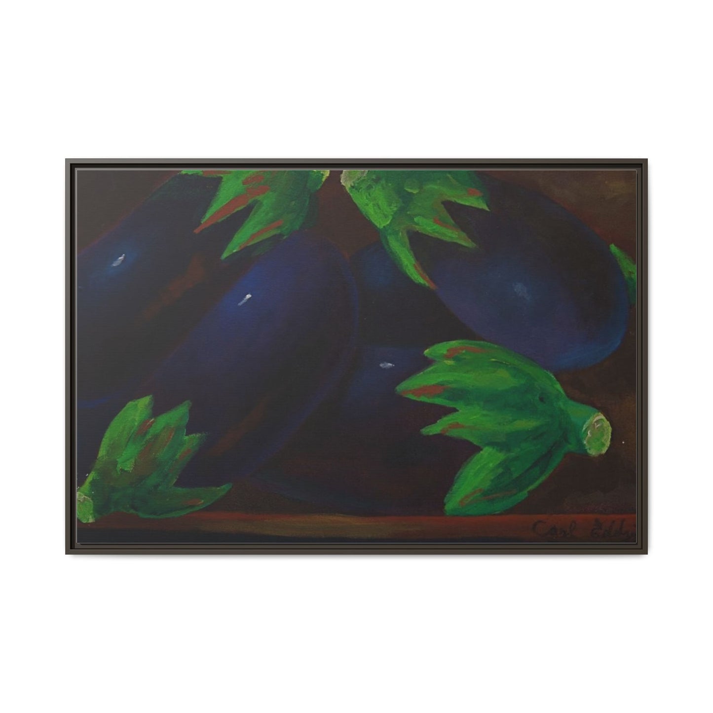 Canvas Wall Art - Tropical Eggplant Design