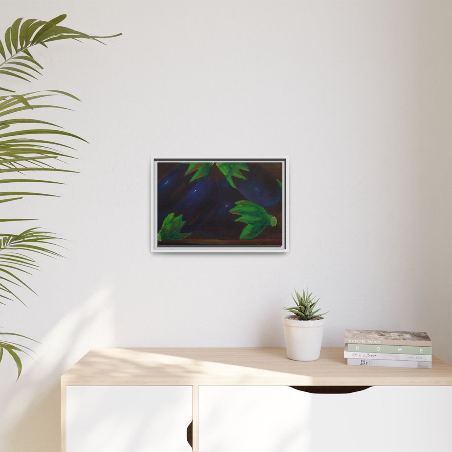 Canvas Wall Art - Tropical Eggplant Design