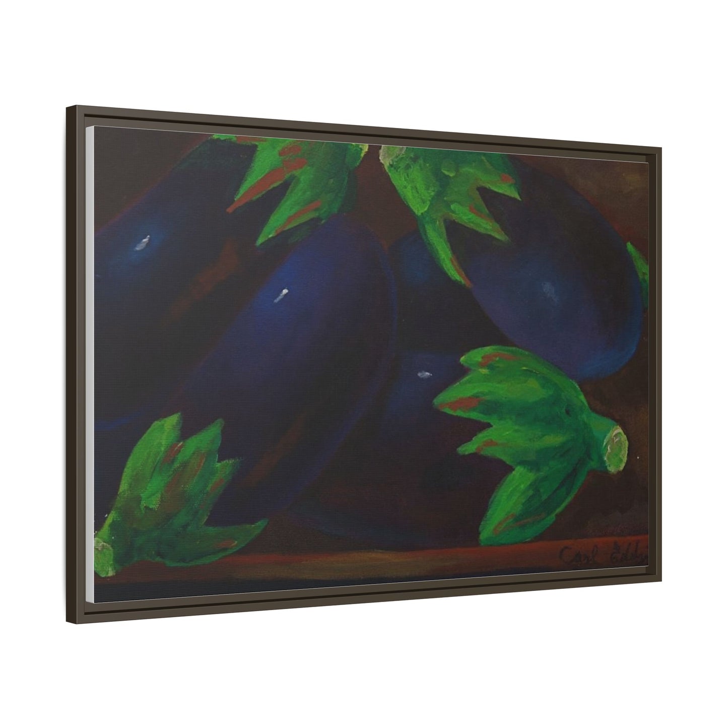 Canvas Wall Art - Tropical Eggplant Design