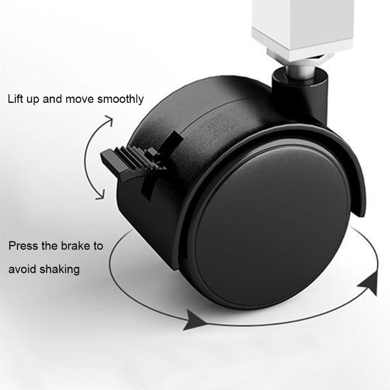 Height-Adjustable Mobile Computer Desk with Wheels