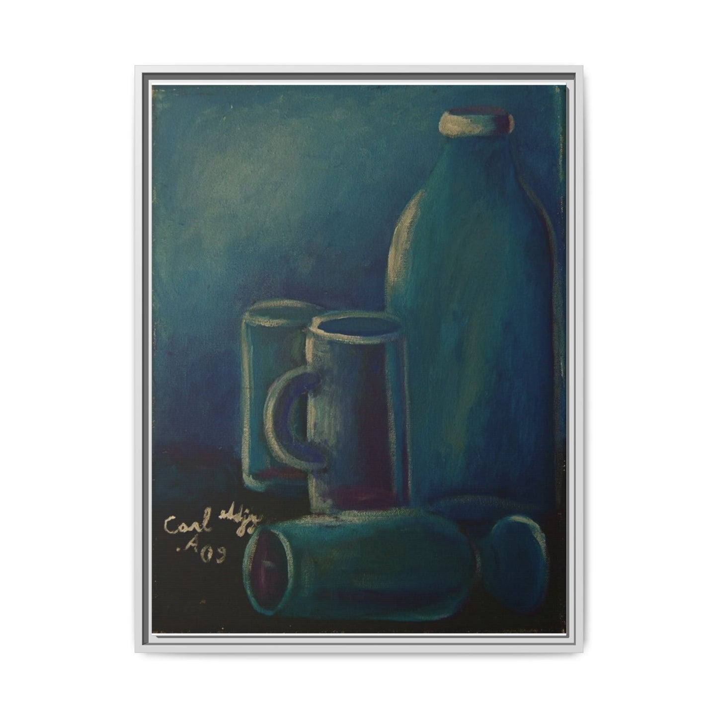 Canvas Wall Art Bottle and Glass