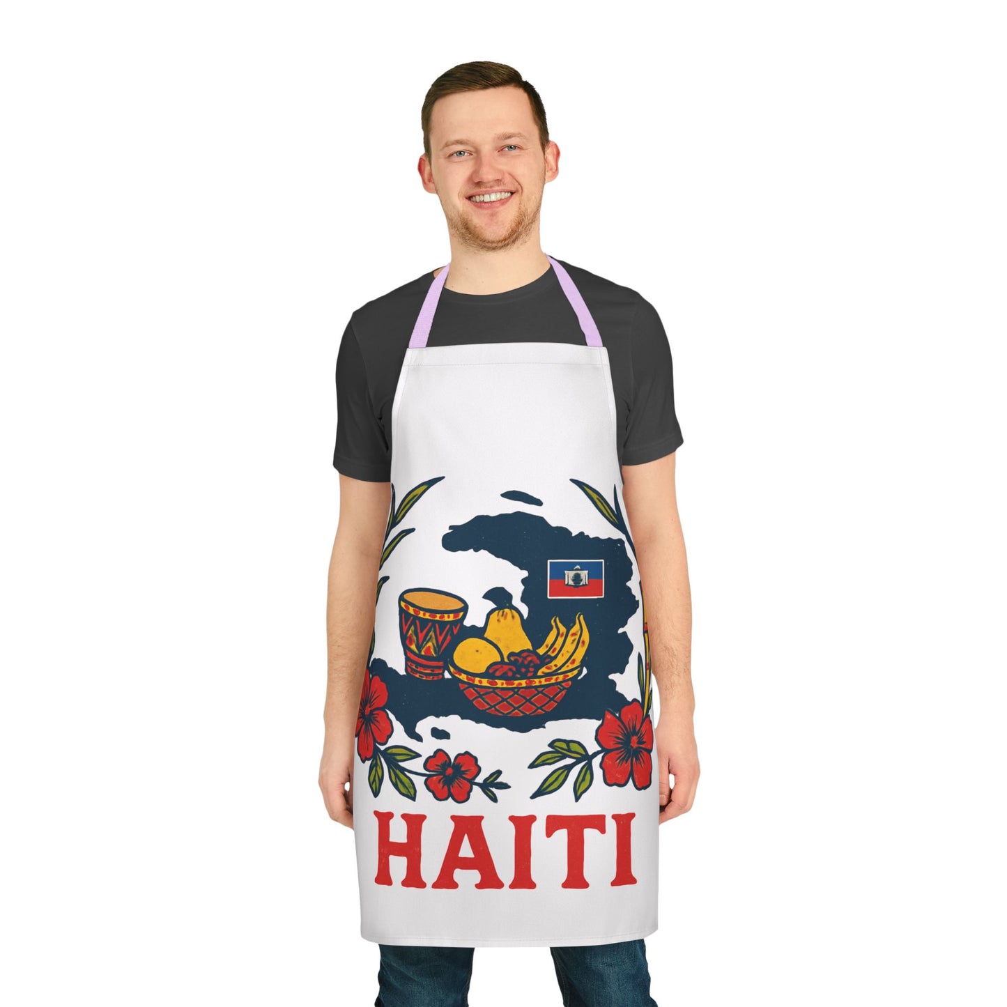 Apron, Haiti 5-Color Straps Kitchen Cooking Cover Gift Idea
