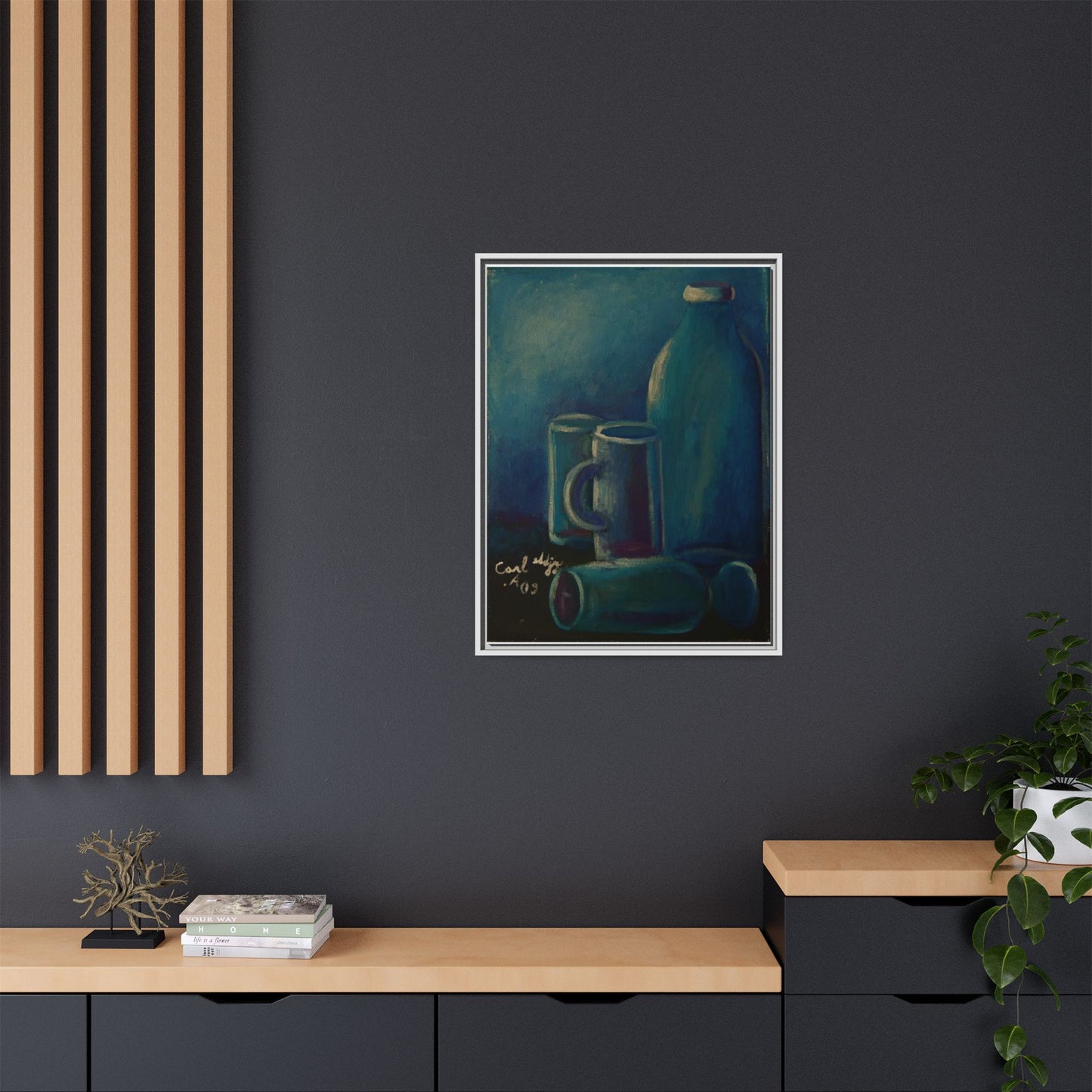 Canvas Wall Art Bottle and Glass