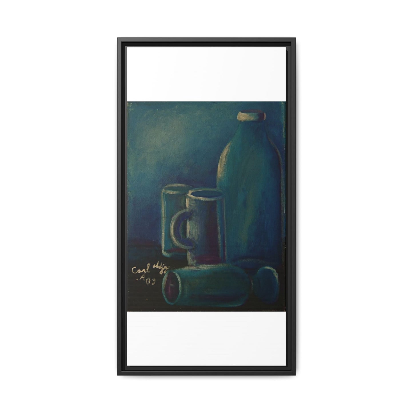 Canvas Wall Art Bottle and Glass