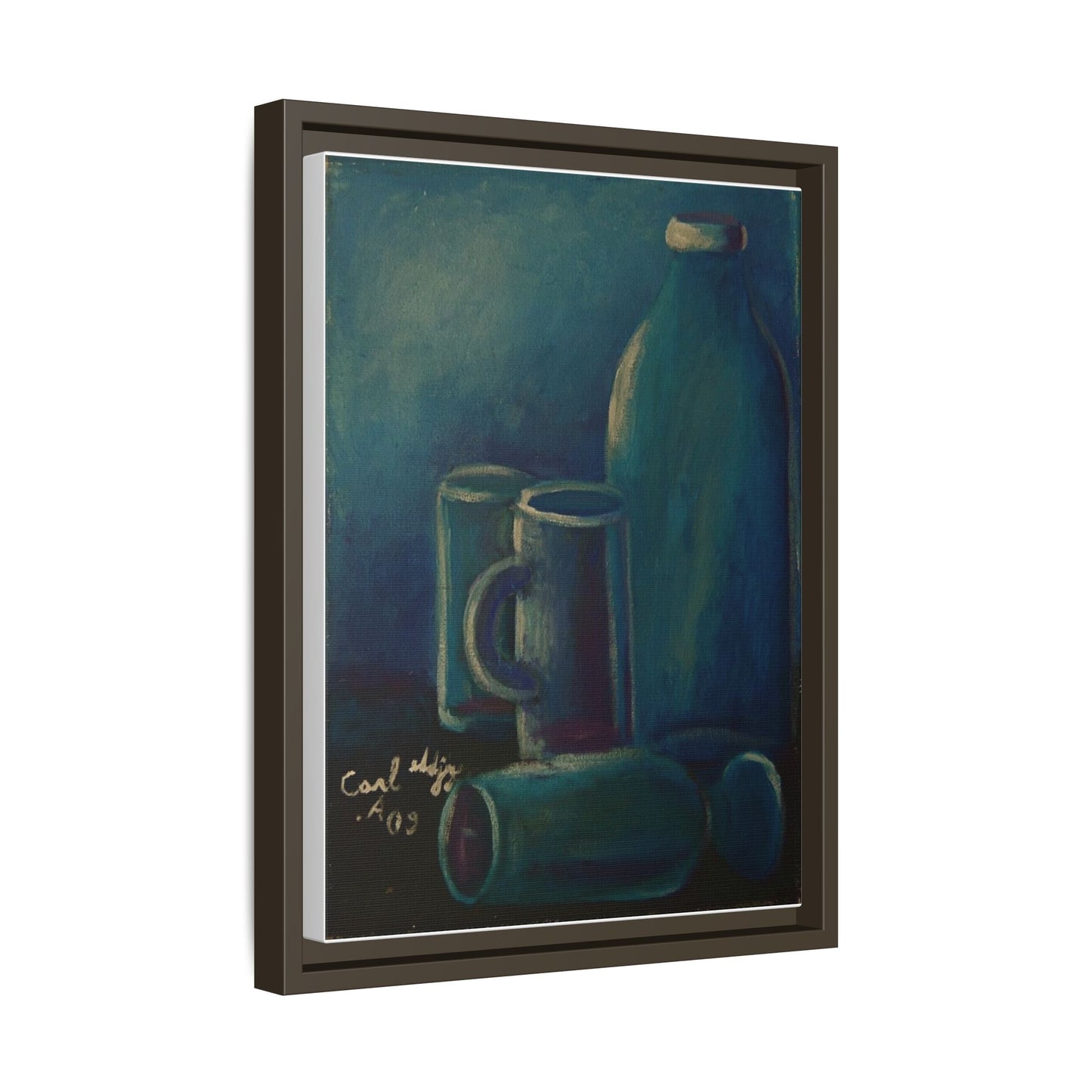 Canvas Wall Art Bottle and Glass