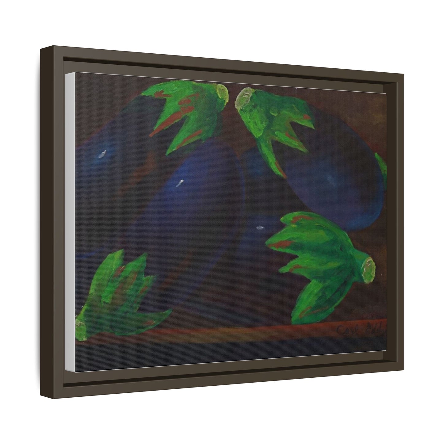 Canvas Wall Art - Tropical Eggplant Design