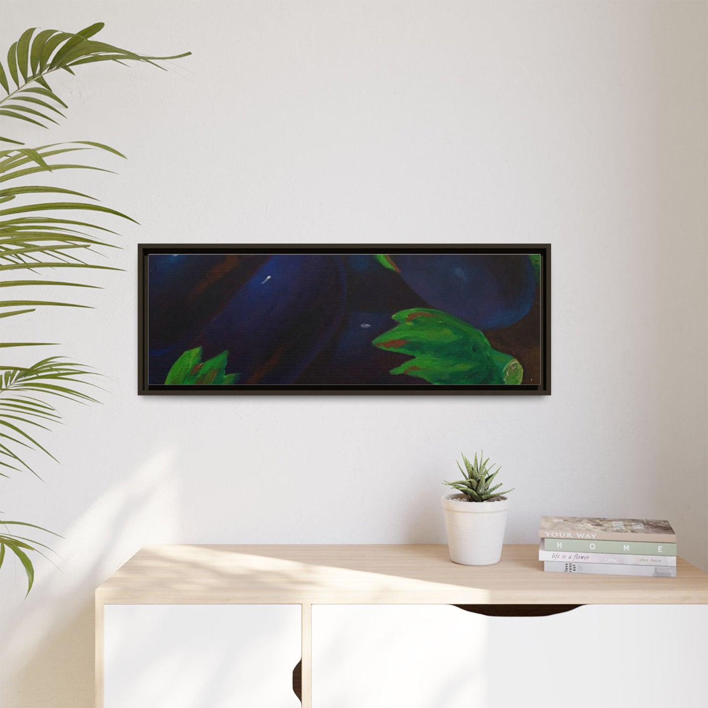 Canvas Wall Art - Tropical Eggplant Design