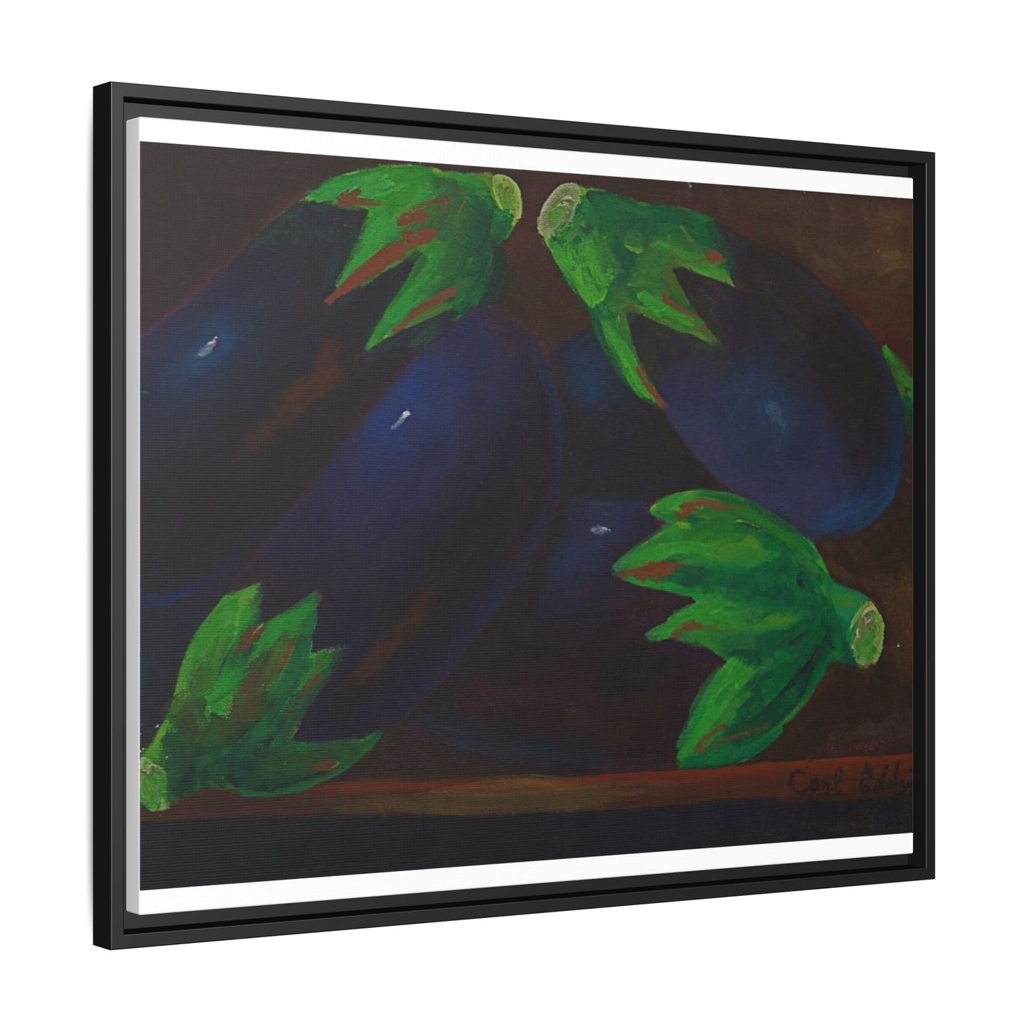 Canvas Wall Art - Tropical Eggplant Design