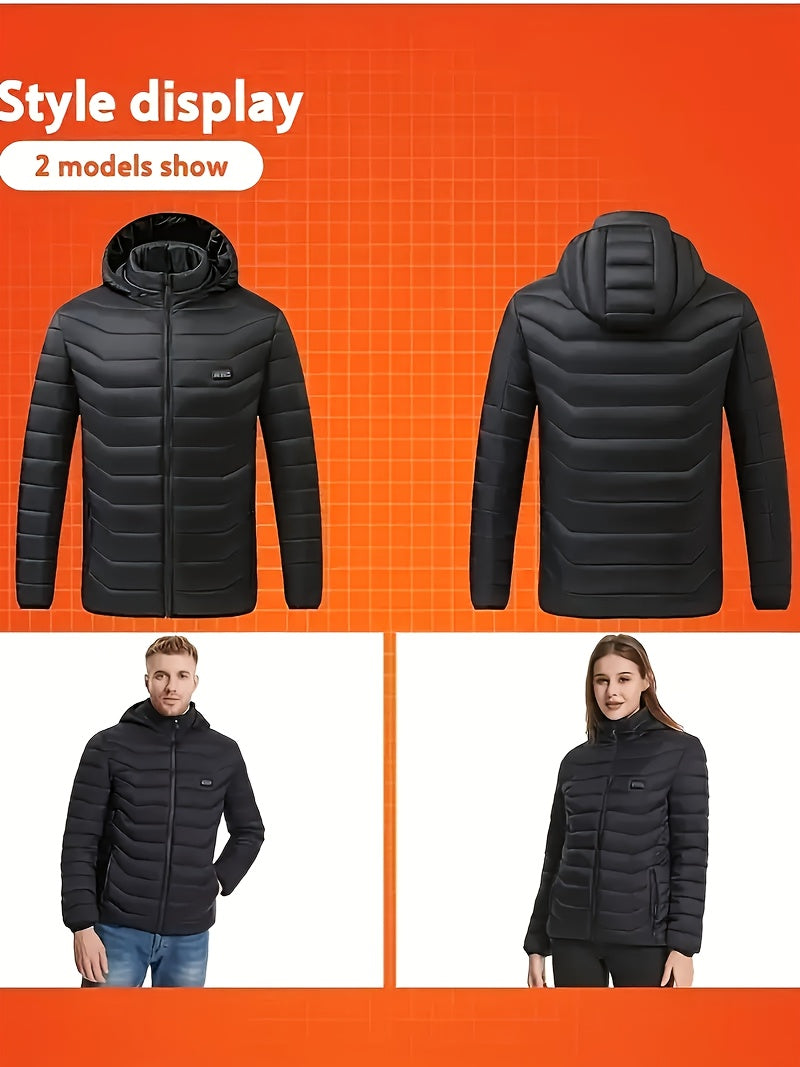 Unisex USB-Smart Heated Jacket with Adjustable Temperature