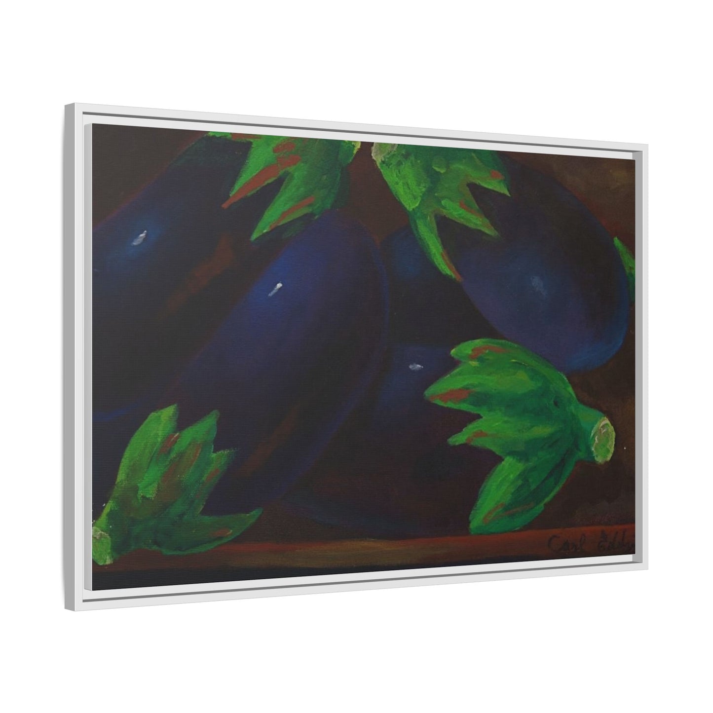Canvas Wall Art - Tropical Eggplant Design
