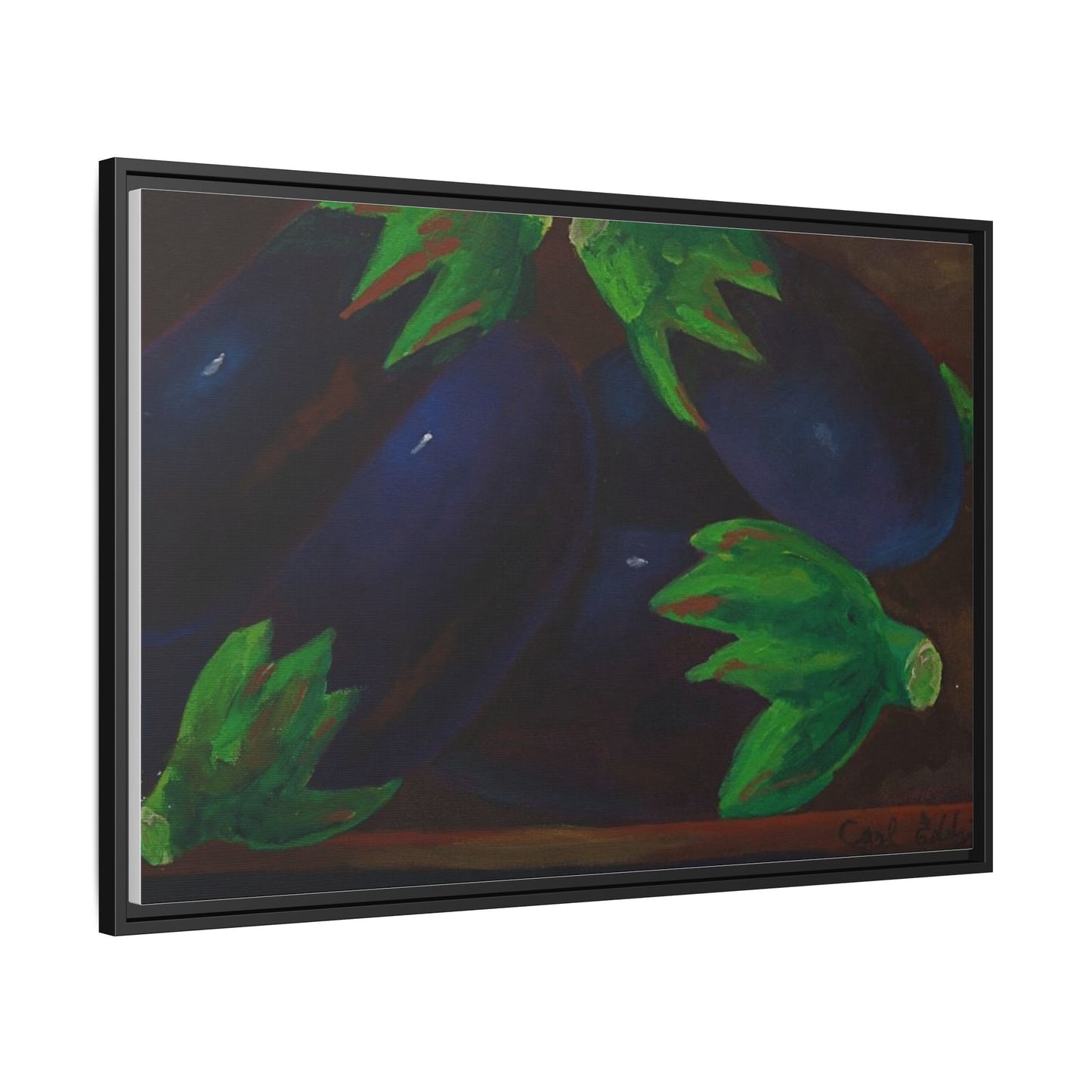 Canvas Wall Art - Tropical Eggplant Design
