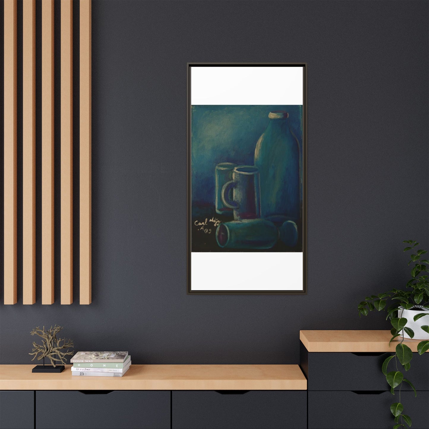 Canvas Wall Art Bottle and Glass