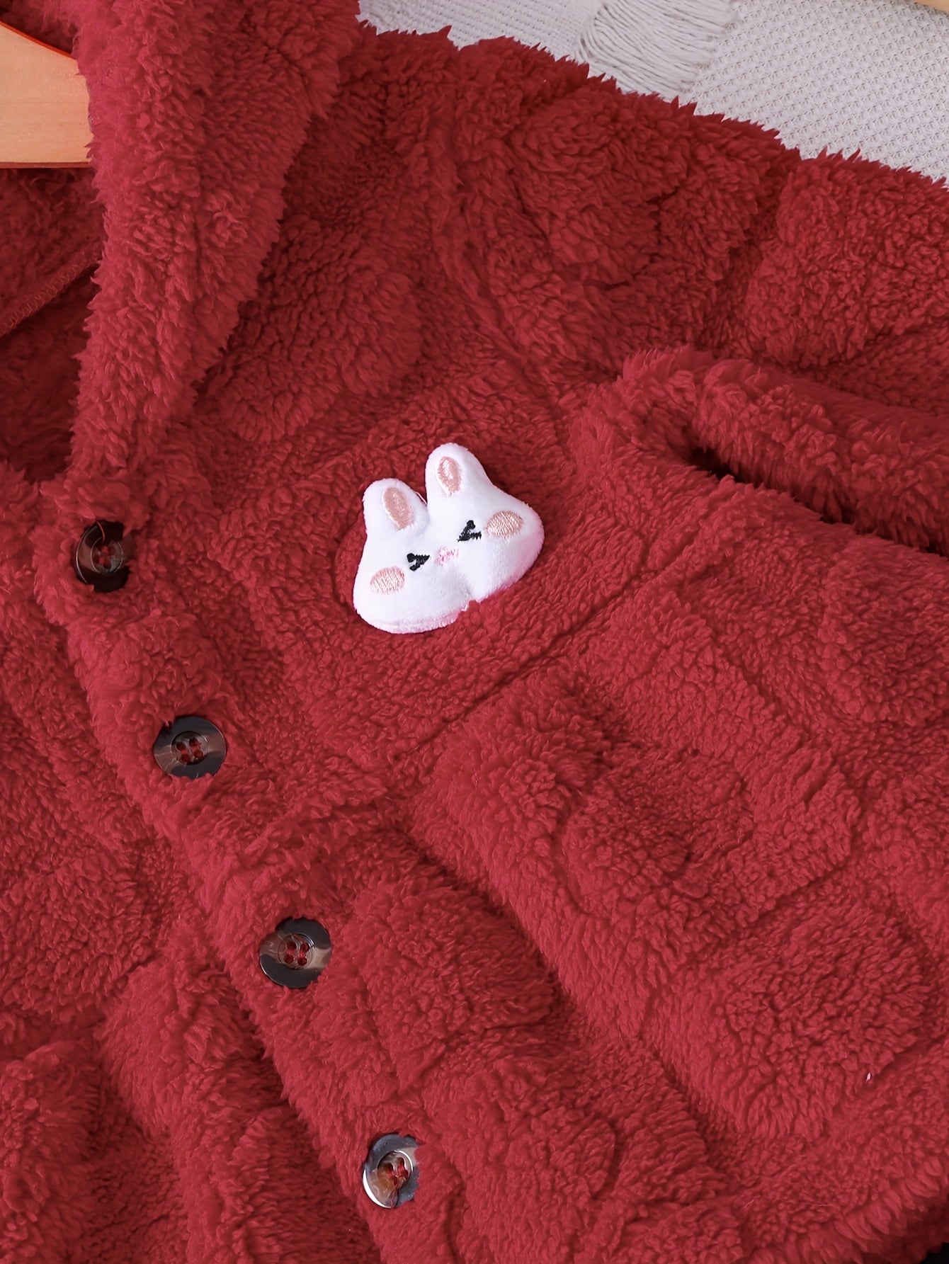 2pc Girls' Jacquard Cardigan & Patchwork Pants Set