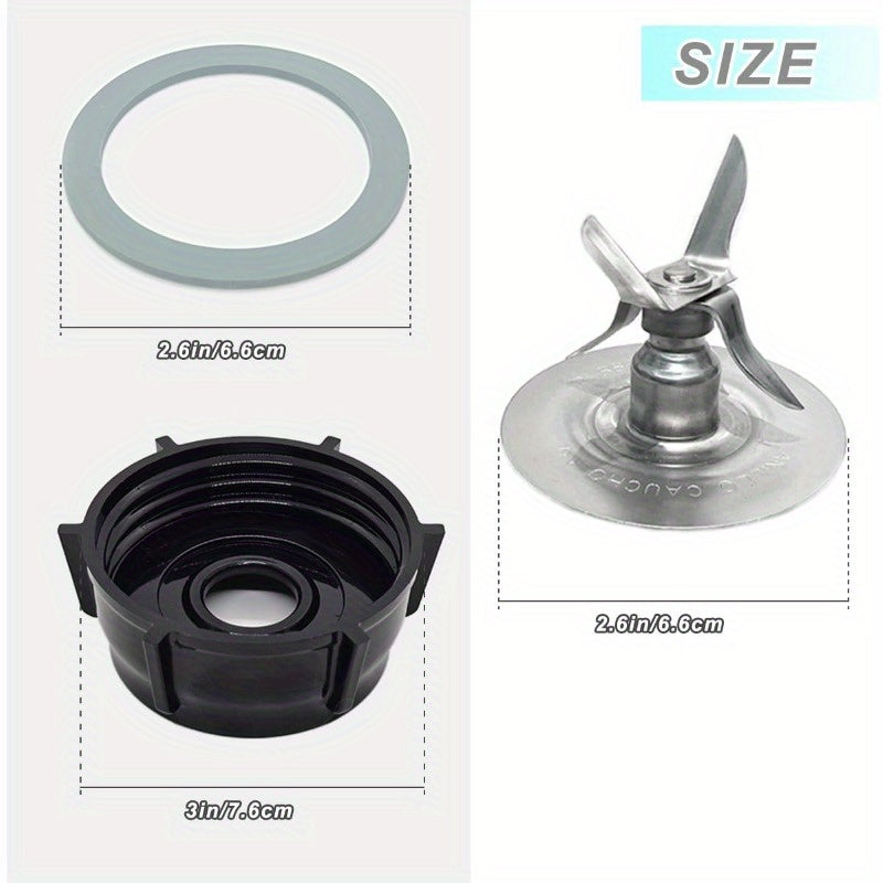 Oster Blender Replacement Parts – Ice Blade, Jar Base & 2 Gasket Seals
