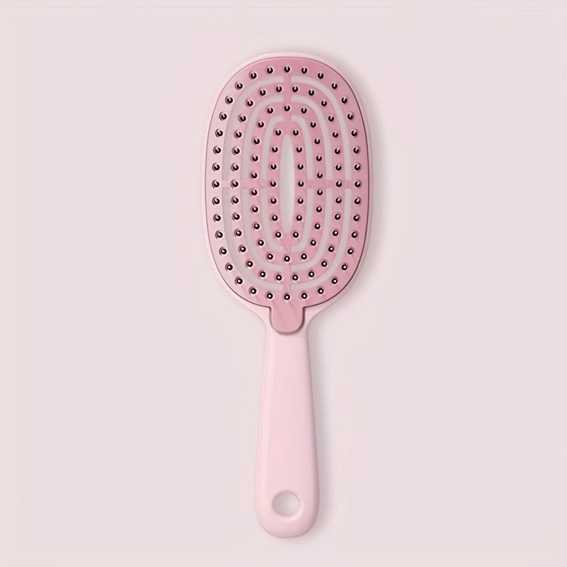 Self-Cleaning Retractable Hair Brush - Easy-Clean Detangling Tool