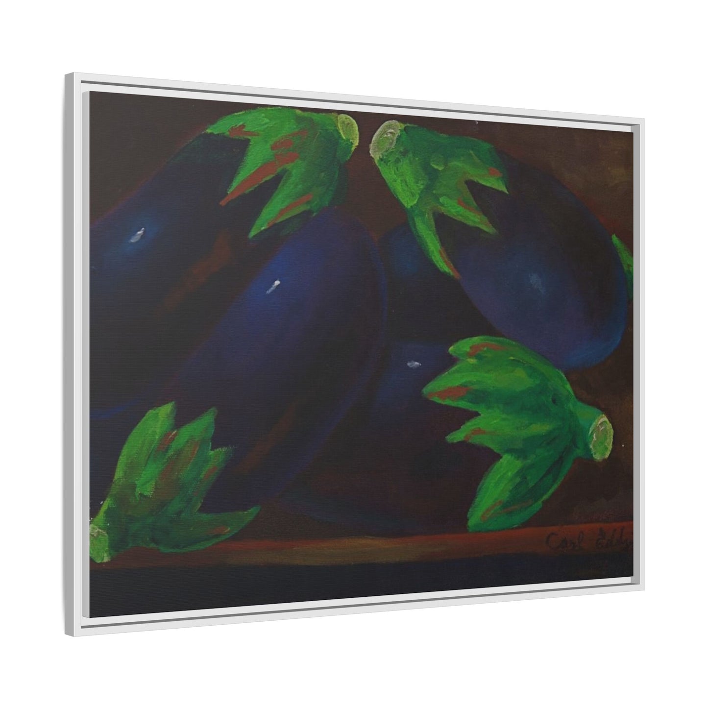 Canvas Wall Art - Tropical Eggplant Design