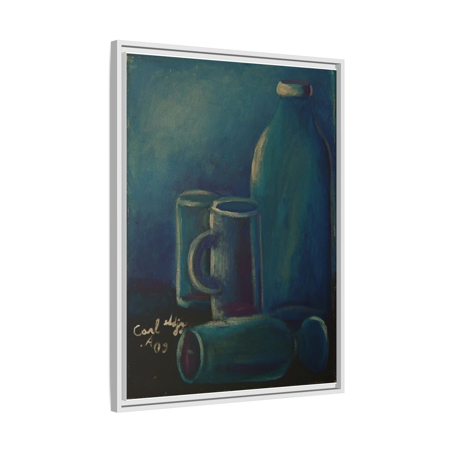 Canvas Wall Art Bottle and Glass
