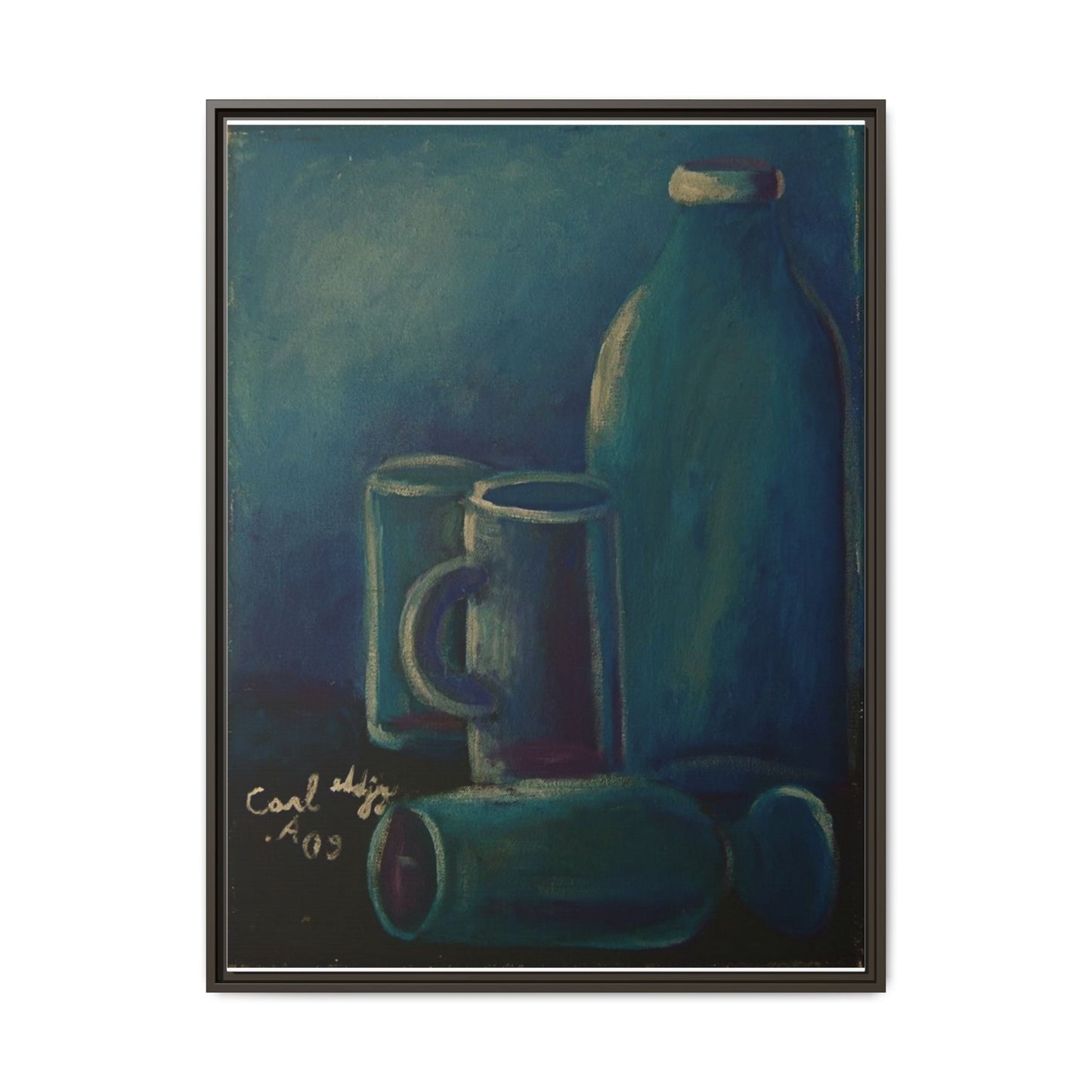 Canvas Wall Art Bottle and Glass
