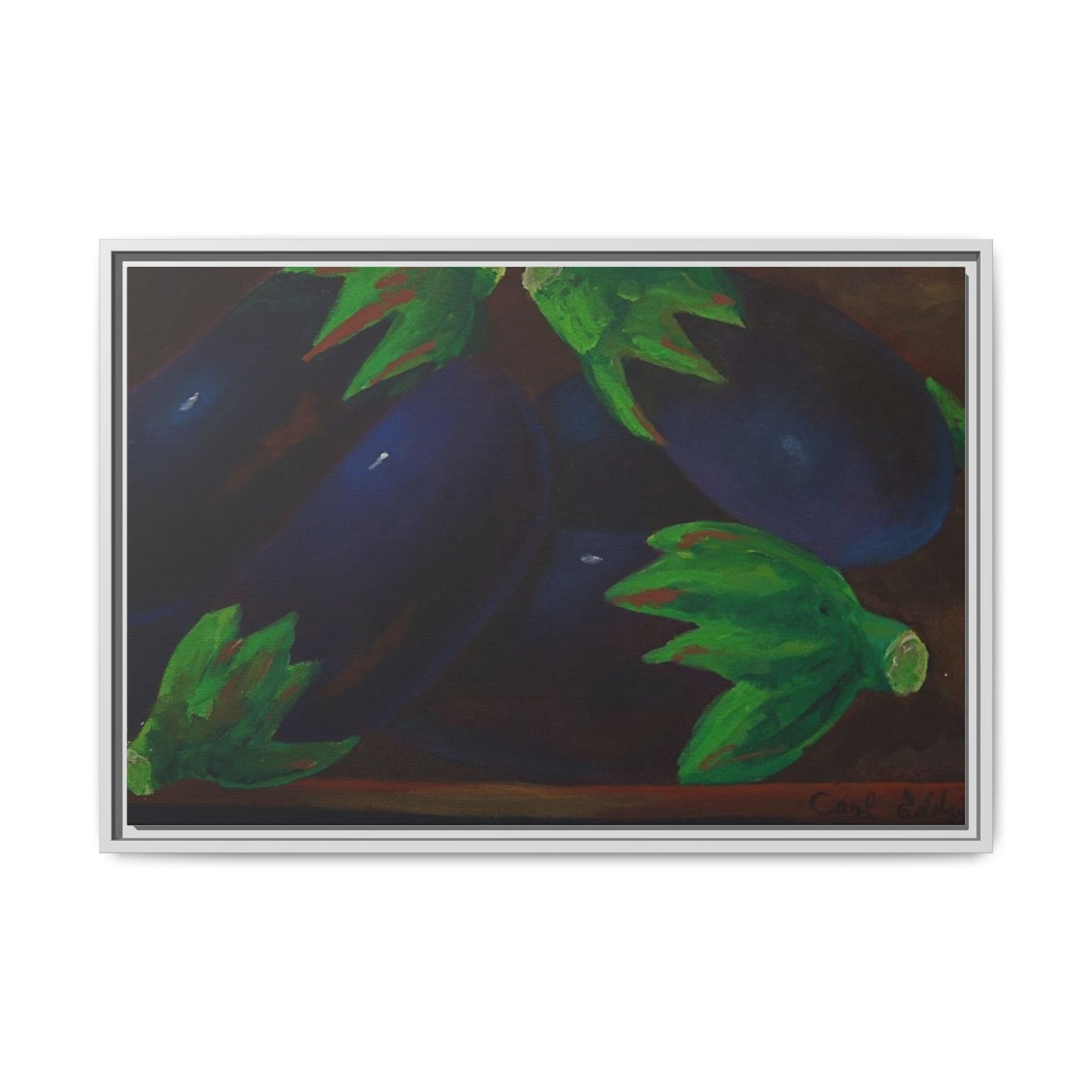 Canvas Wall Art - Tropical Eggplant Design