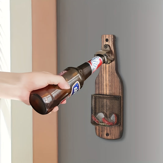 Handcrafted Wooden Bottle Opener for Home & Patio