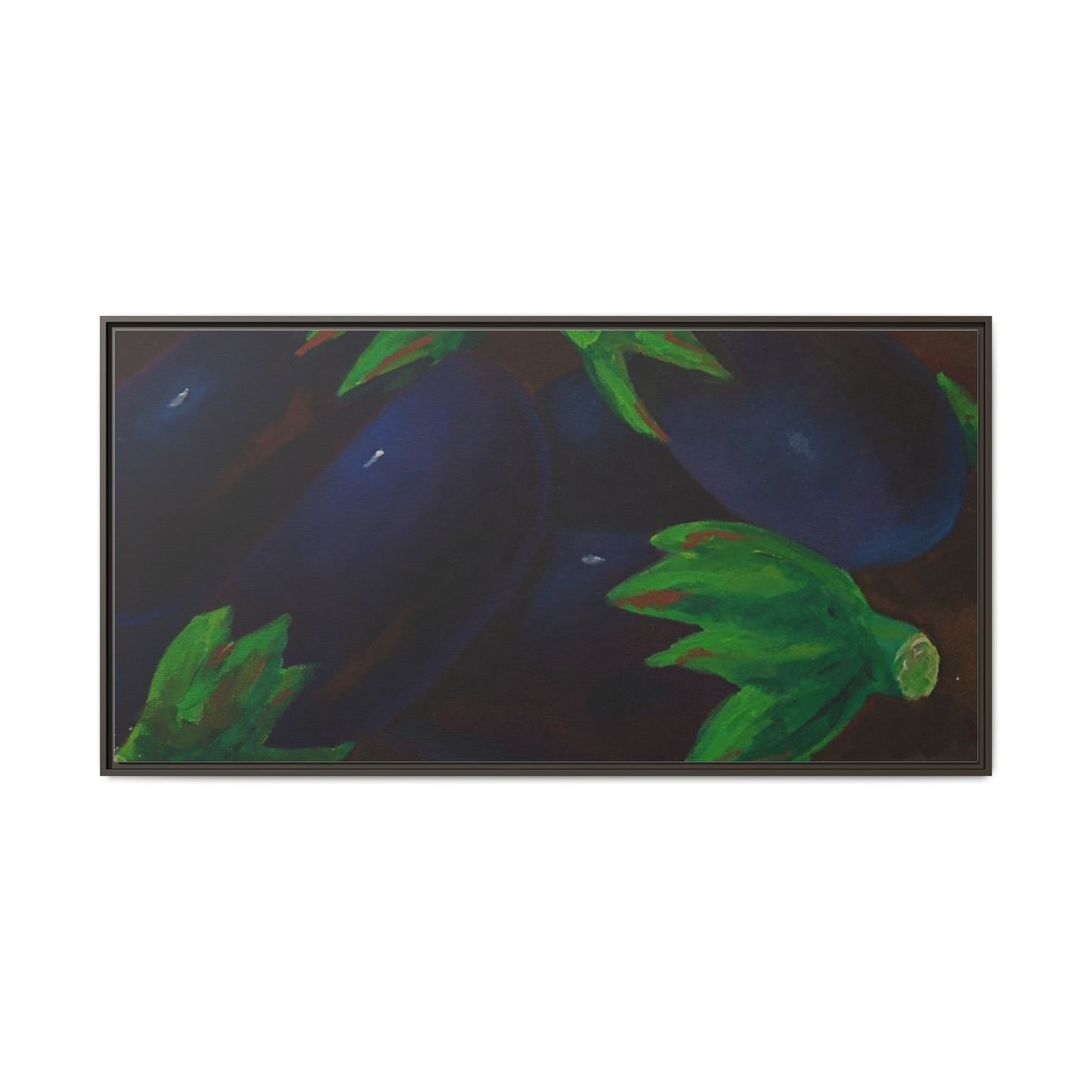 Canvas Wall Art - Tropical Eggplant Design